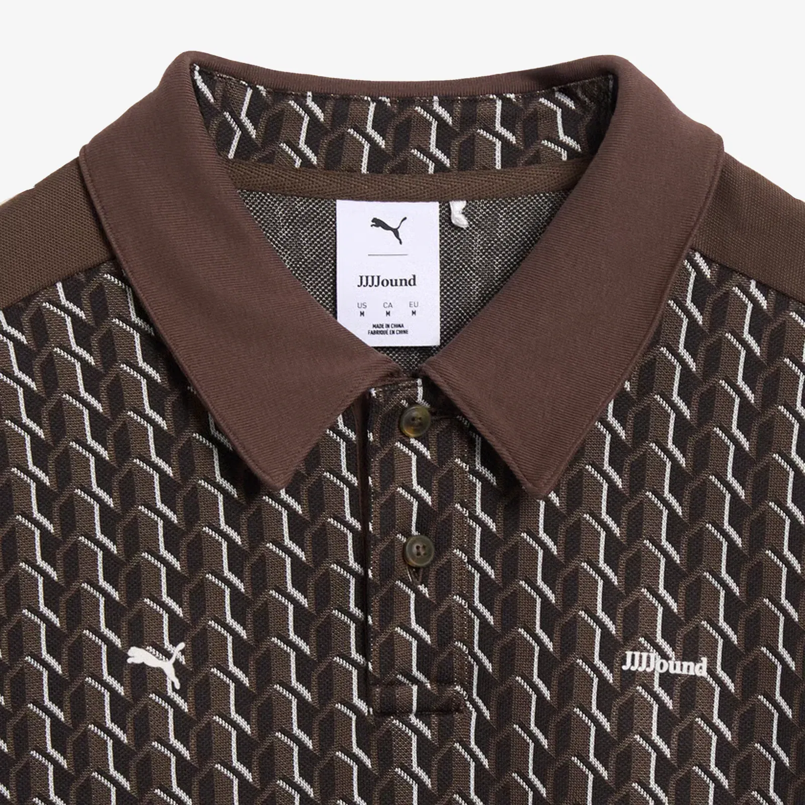 PUMA x JJJJOUND T7 LONGSLEEVE POLO { CHOCOLATE