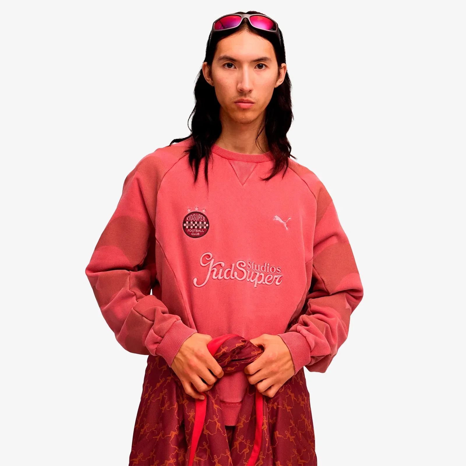 PUMA x KIDSUPER CREW SWEAT { RED
