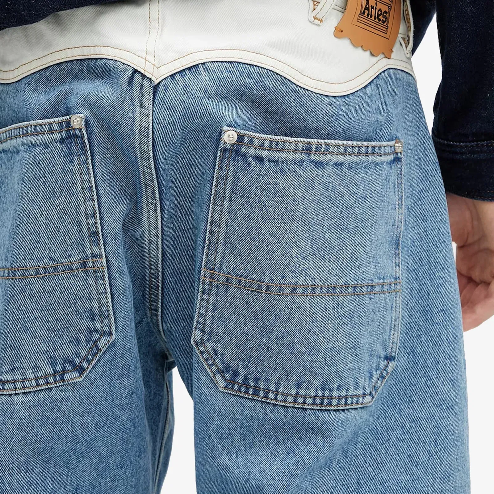 Aries PATCHWORK WESTERN CARPENTER JEANS { MULTI