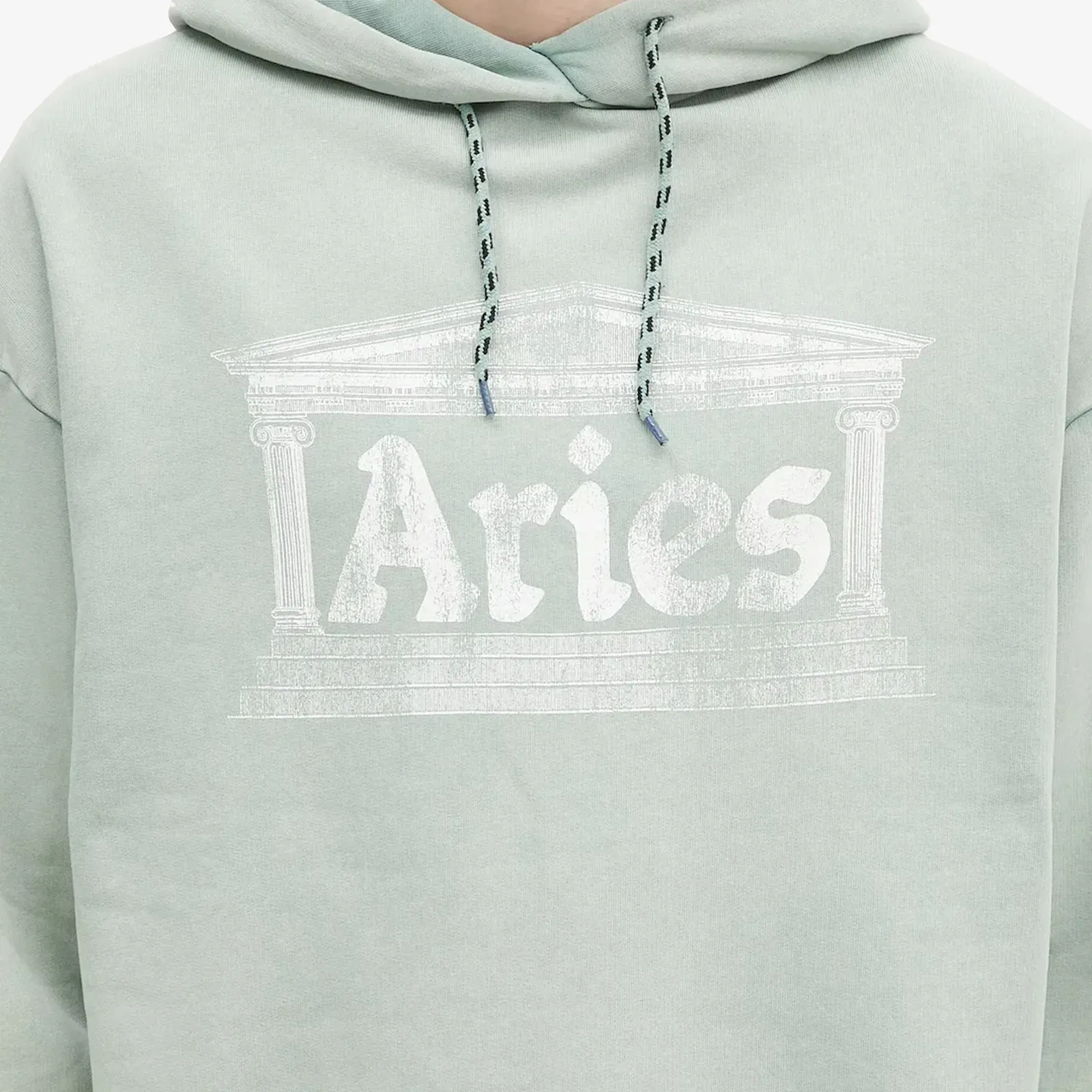 Aries AGED ANCIENT COLUMN HOODIE { GREEN
