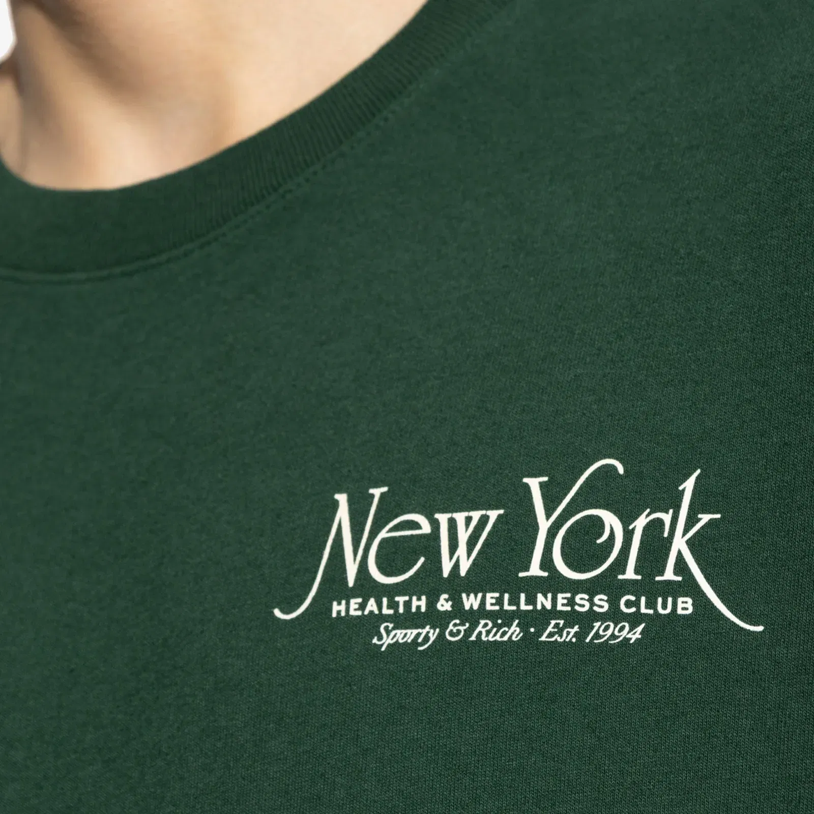 SPORTY & RICH NY 94 T-SHIRT { FOREST/WHITE