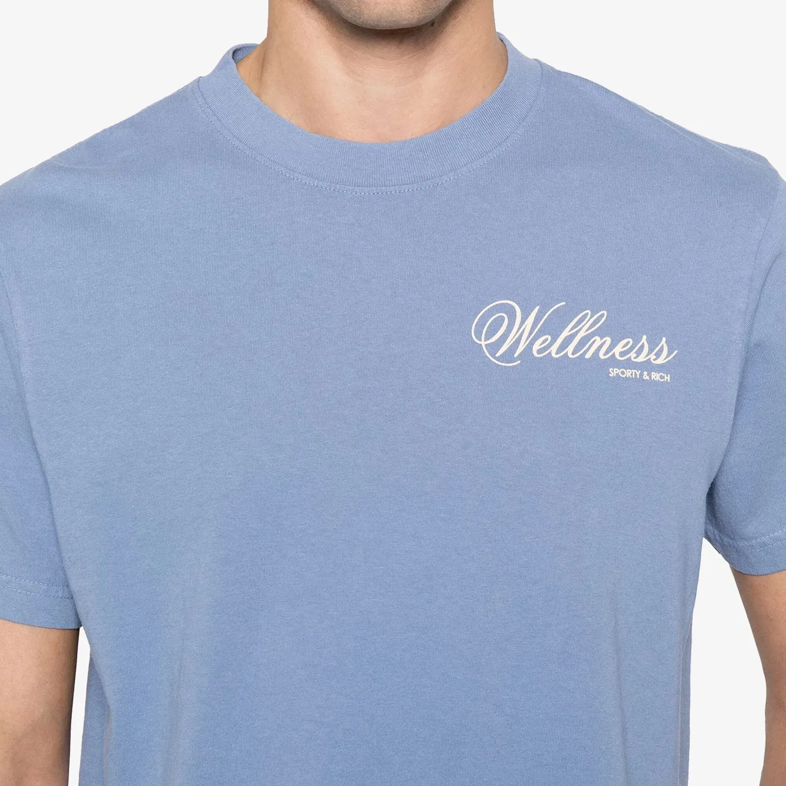 SPORTY & RICH CARLYLE T-SHIRT { BLUE