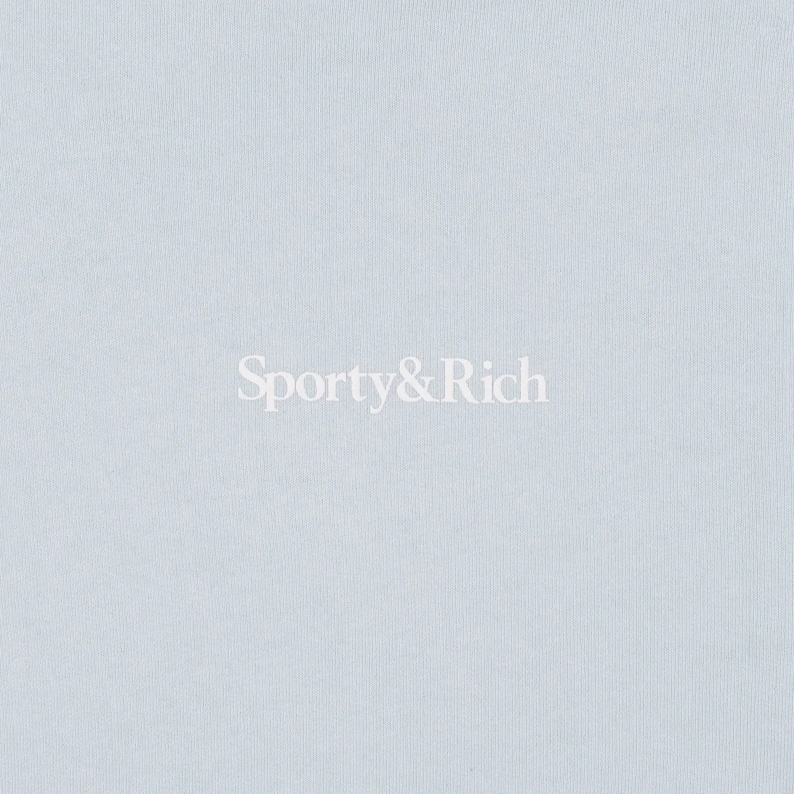 SPORTY & RICH BE NICE CROPPED T-SHIRT { BABY BLUE/WHITE