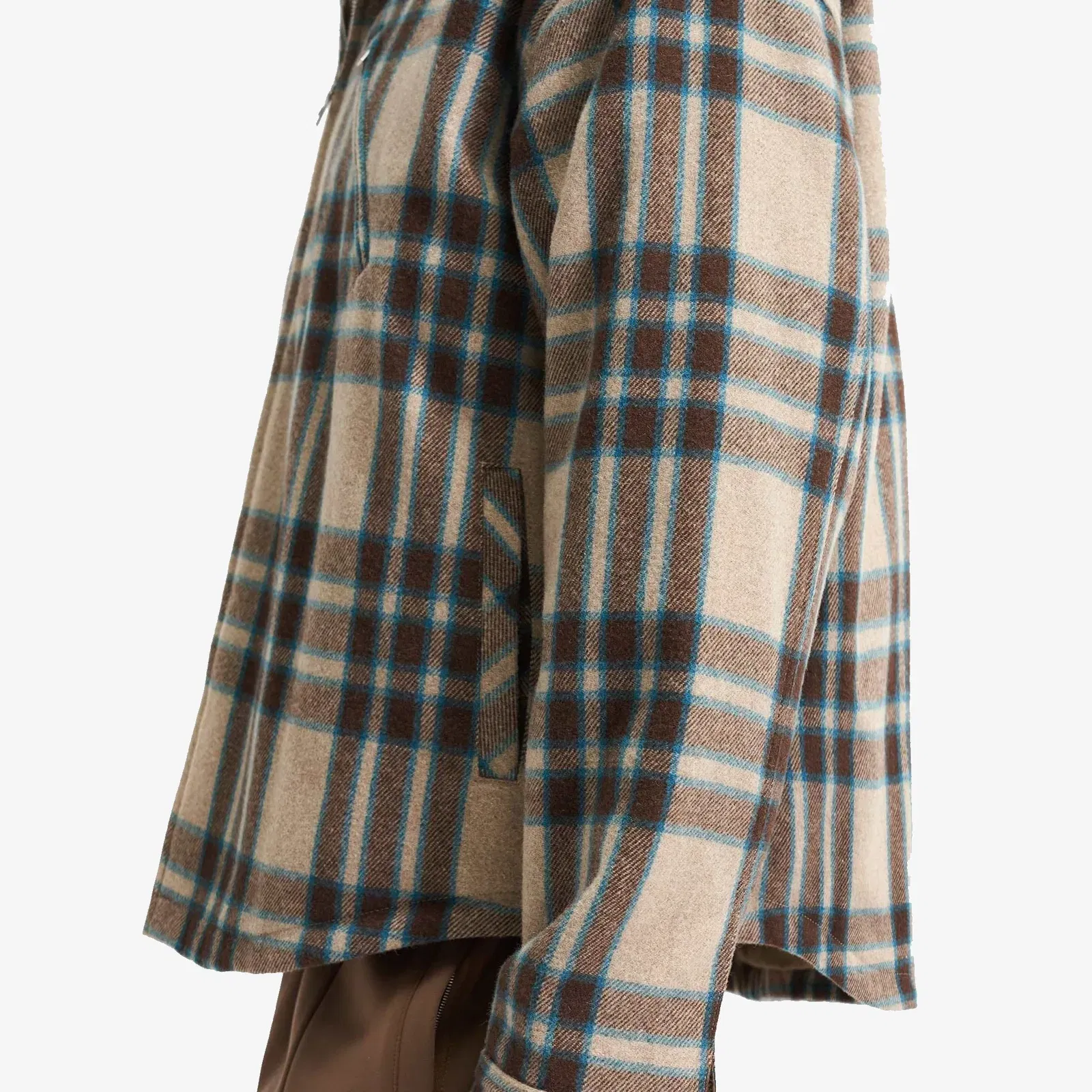 Represent HEAVY ZIP OVERSHIRT { BROWN CHECK