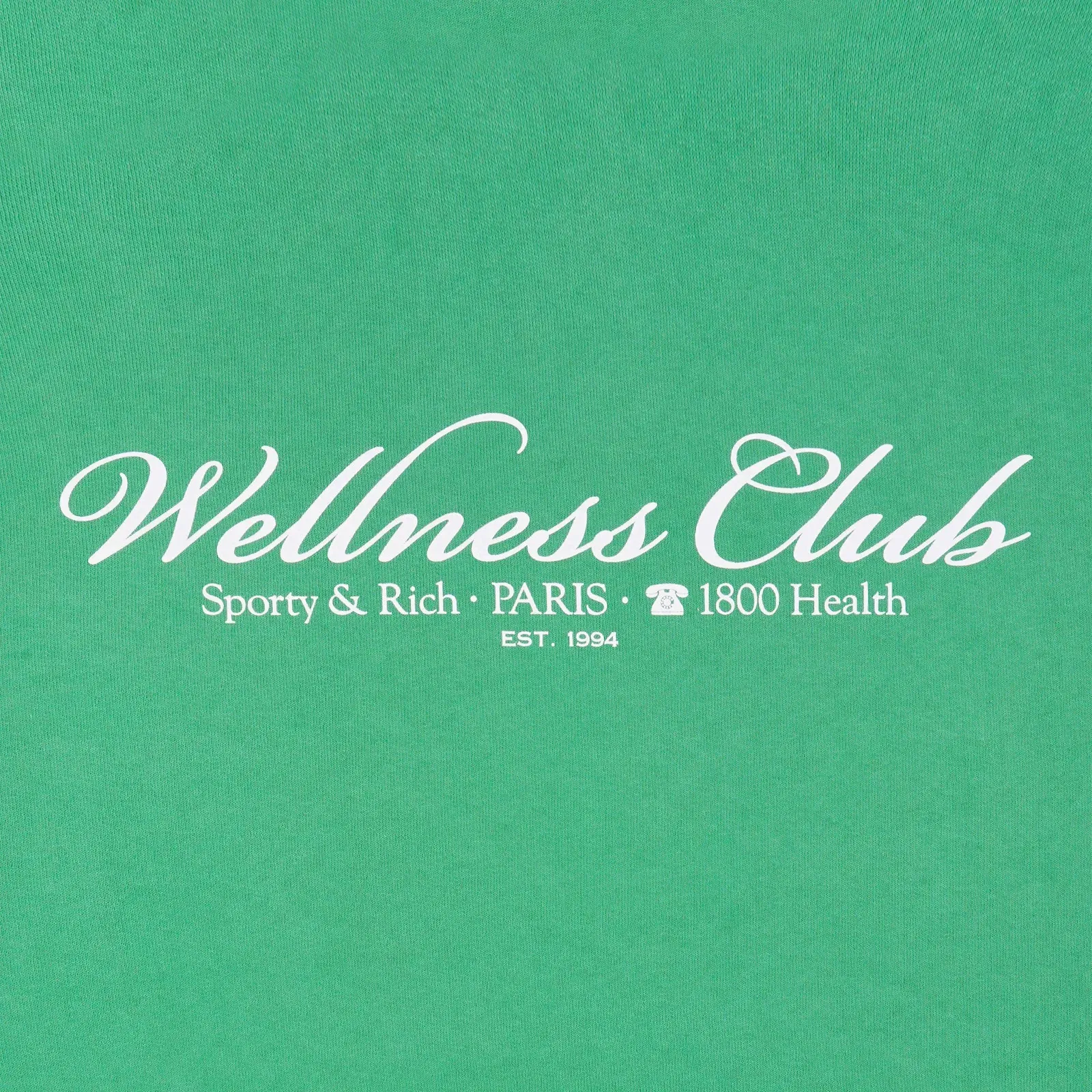 SPORTY & RICH SRHWC CROPPED HOODIE { VERDE/WHITE