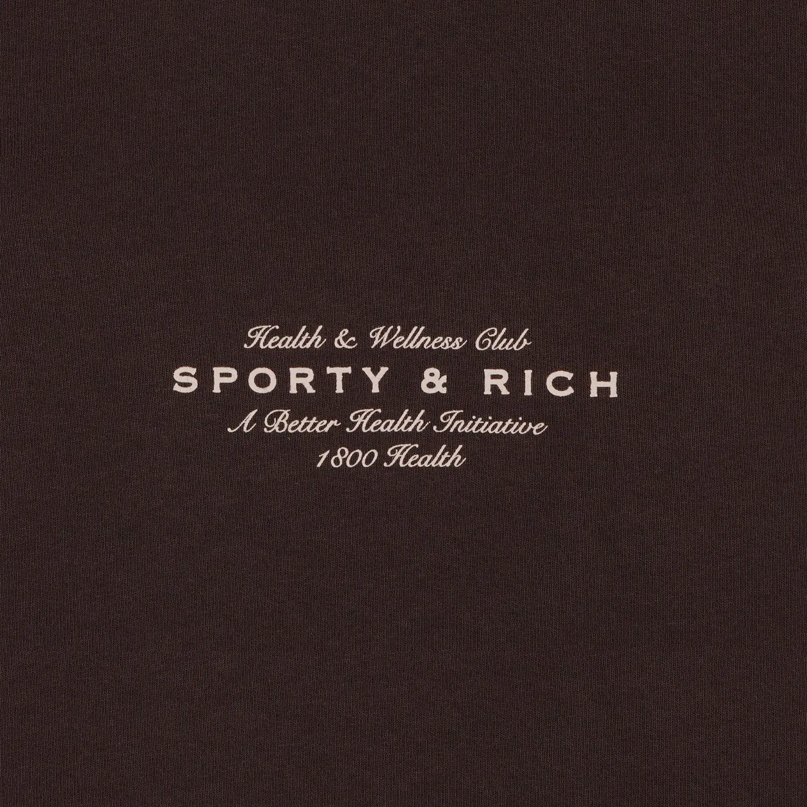 SPORTY & RICH HEALTH INITIATIVE HOODIE { CHOCOLATE/CREAM