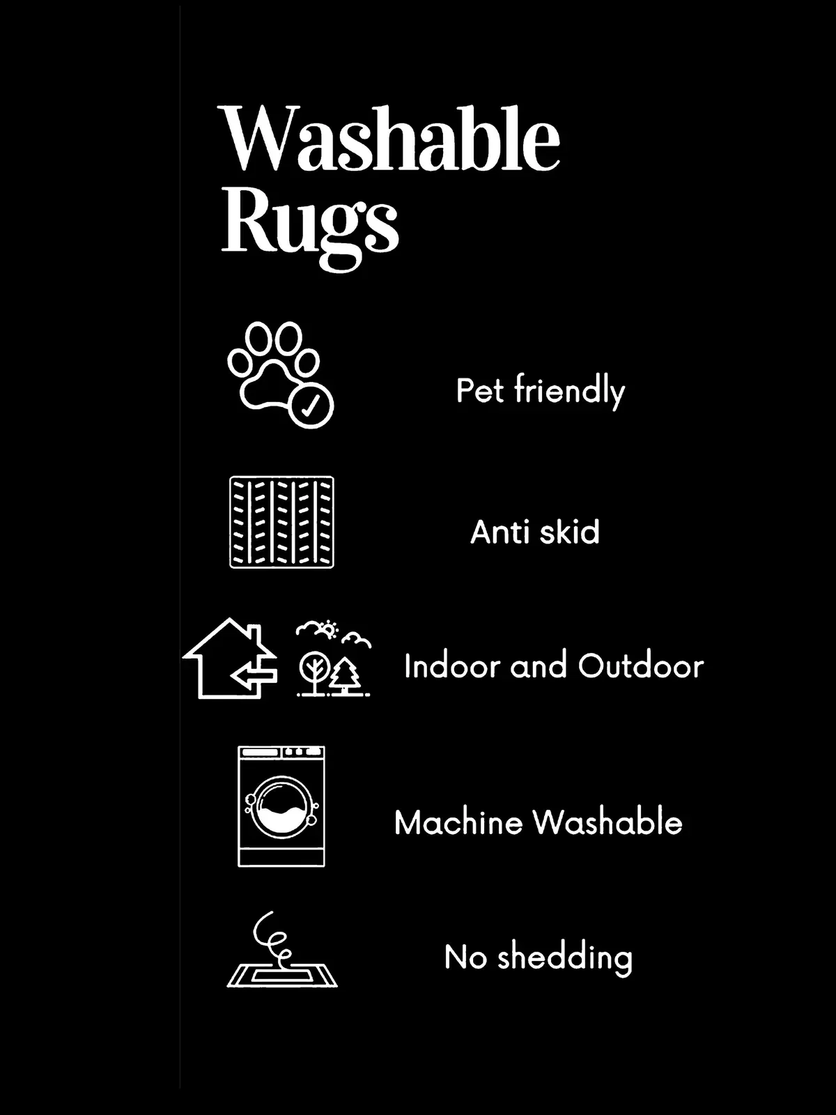 Off White traditional design Washable Custom Rug