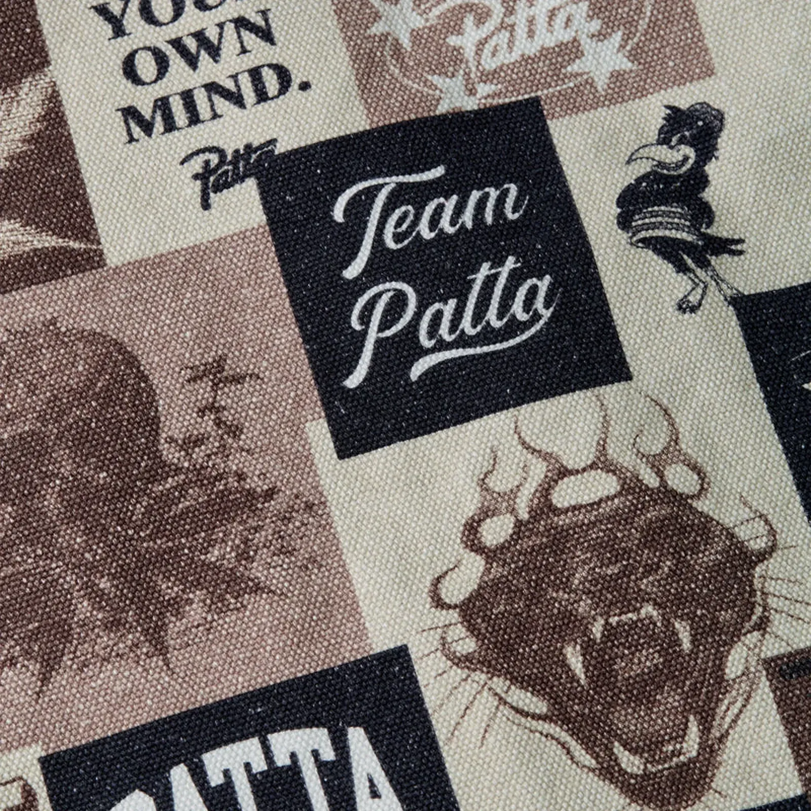 PATTA COLLAGE INSULATED CANVAS JACKET { MULTI