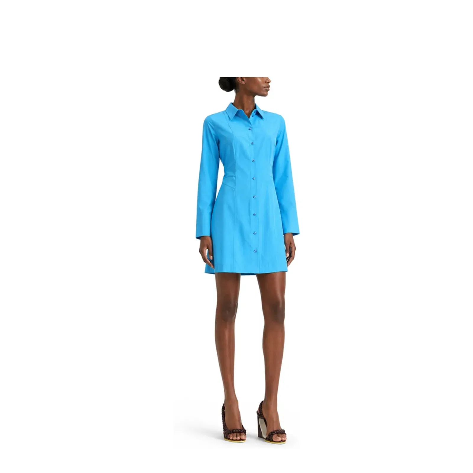 Light Blue Technical Viscose Dress