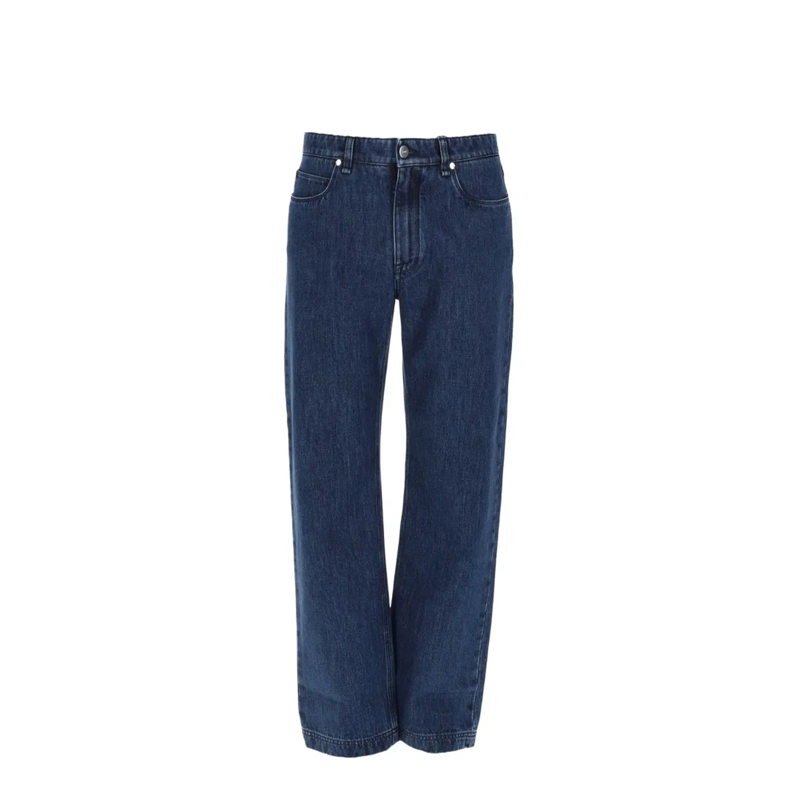 Blue Straight-Cut Jeans