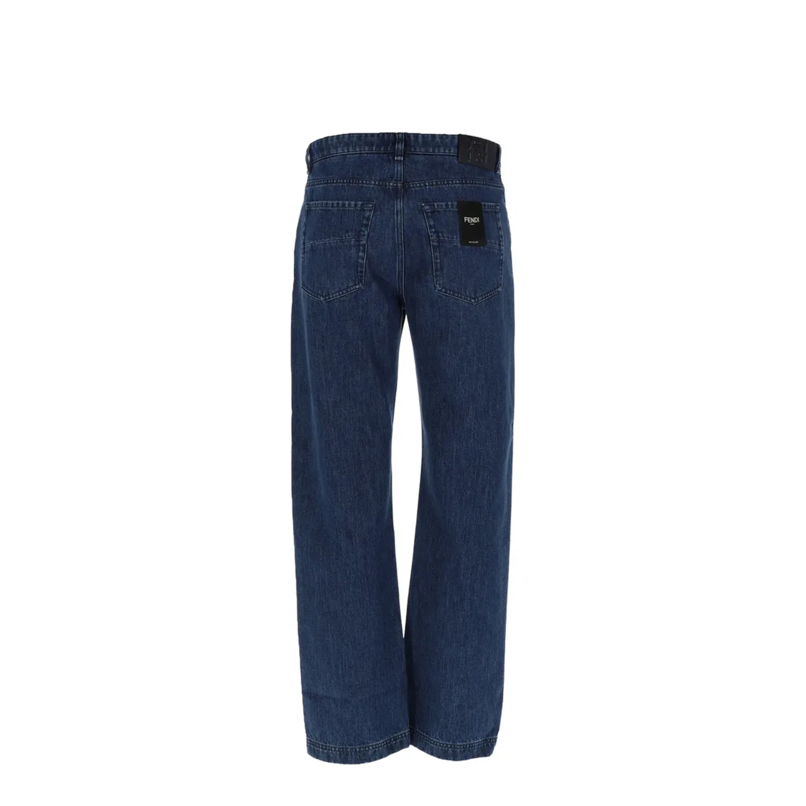 Blue Straight-Cut Jeans