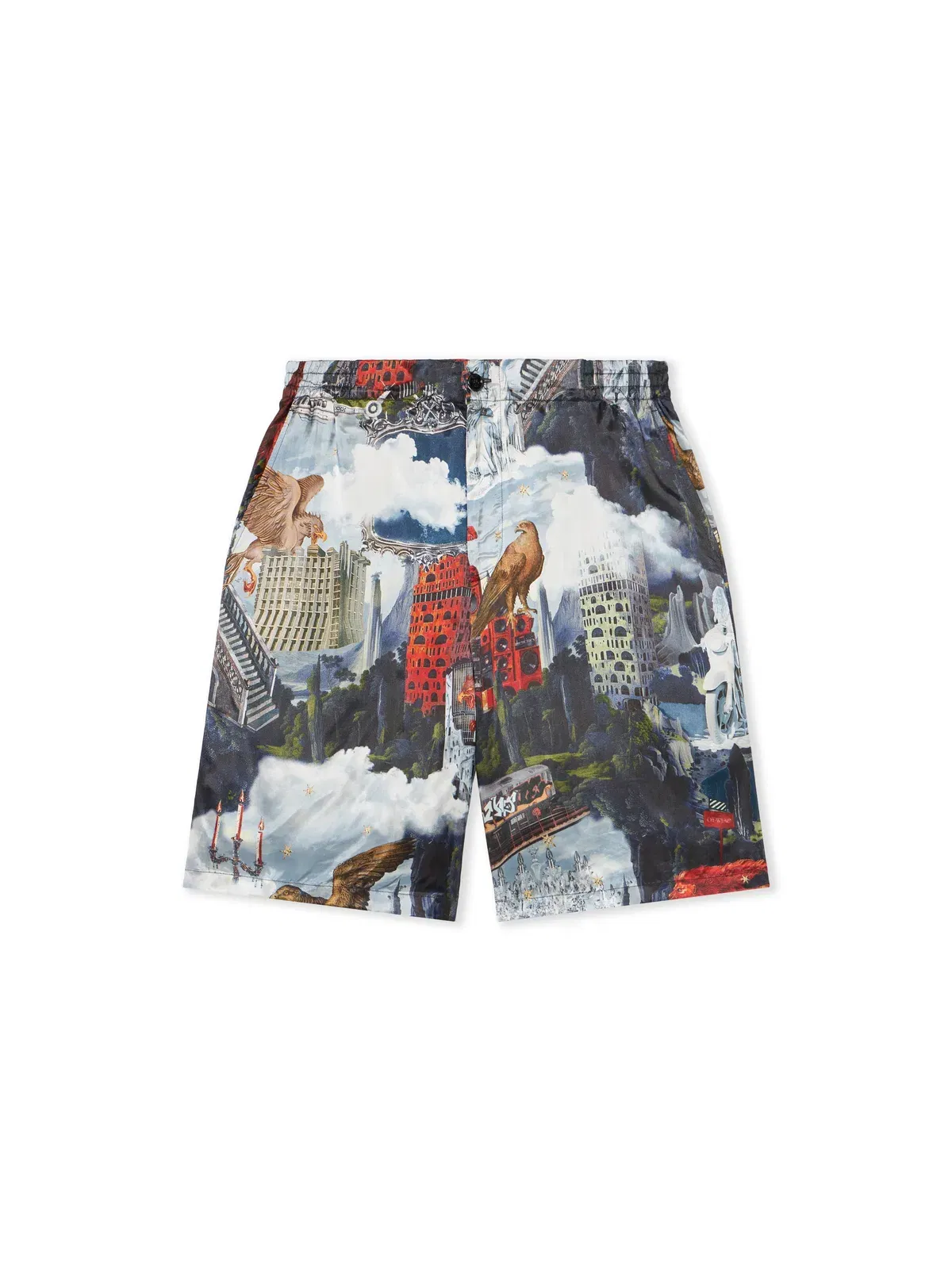 Off-White World Paint Viscose Bowling Shorts