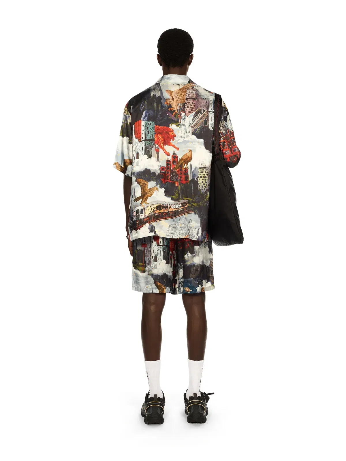 Off-White World Paint Viscose Bowling Shorts