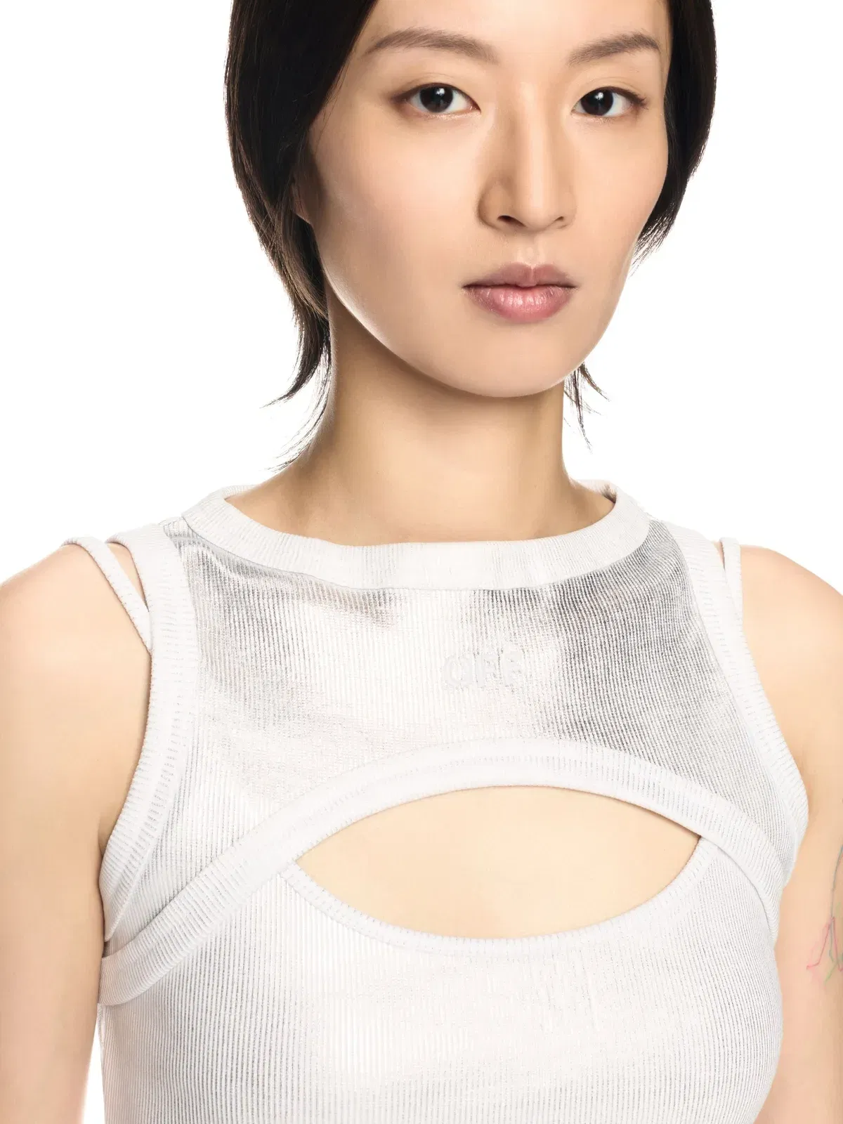 Off-White Off Coated Rib Cut Out Dre