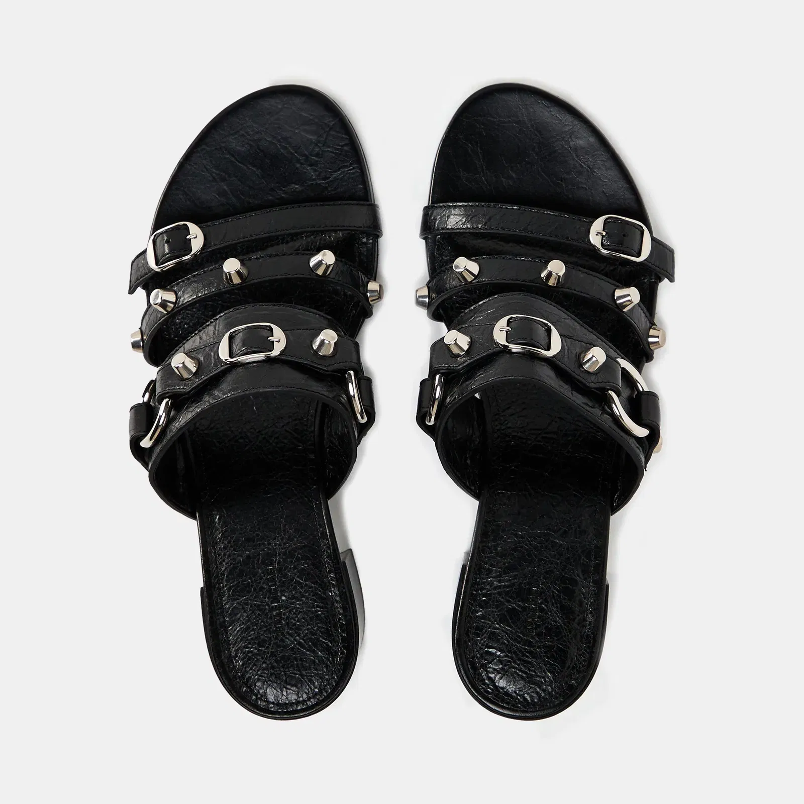 City Structured Heel Ankle Fastening Heeled Sandals