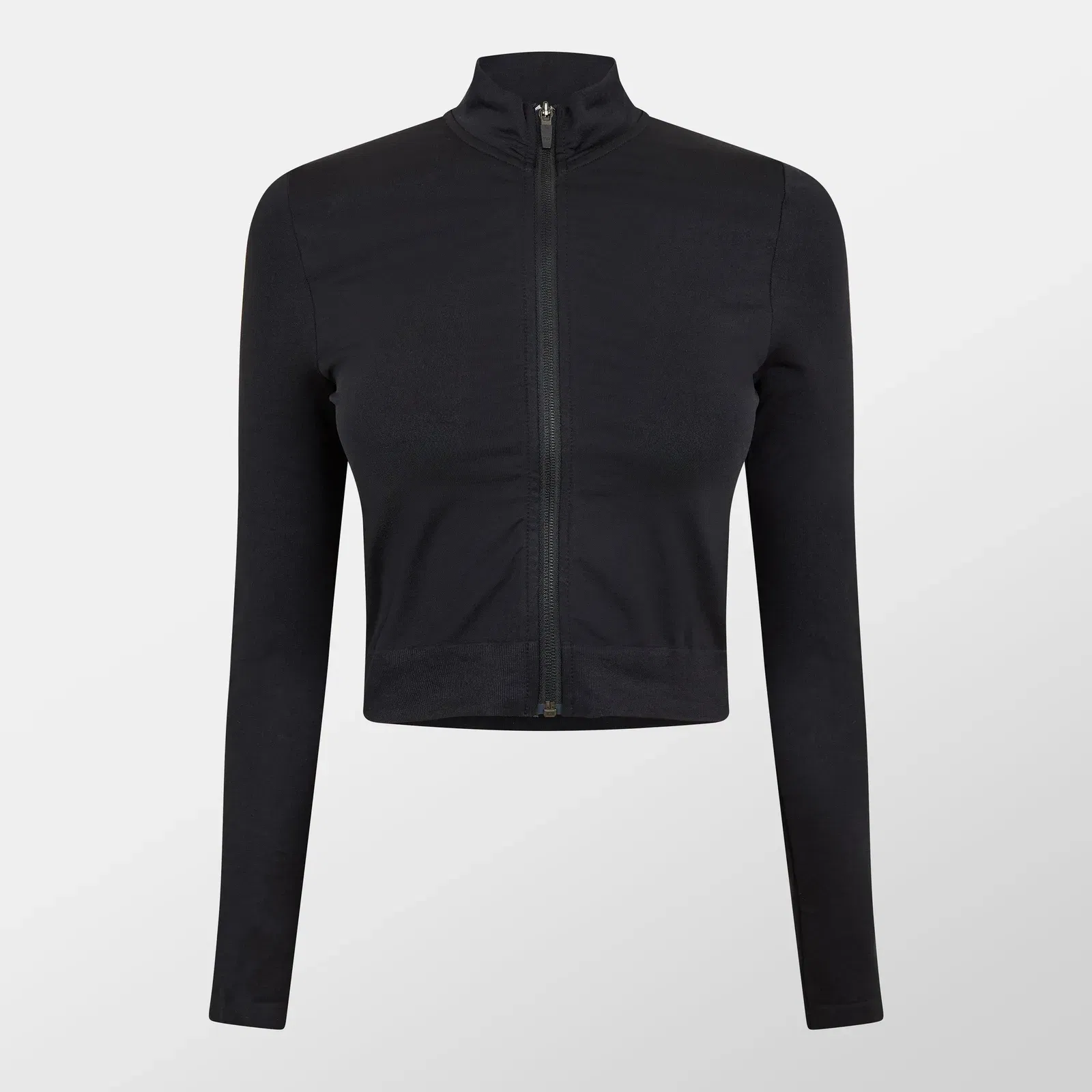 Seamless Zip Long Sleeve Full Zip Performance Running Jacket