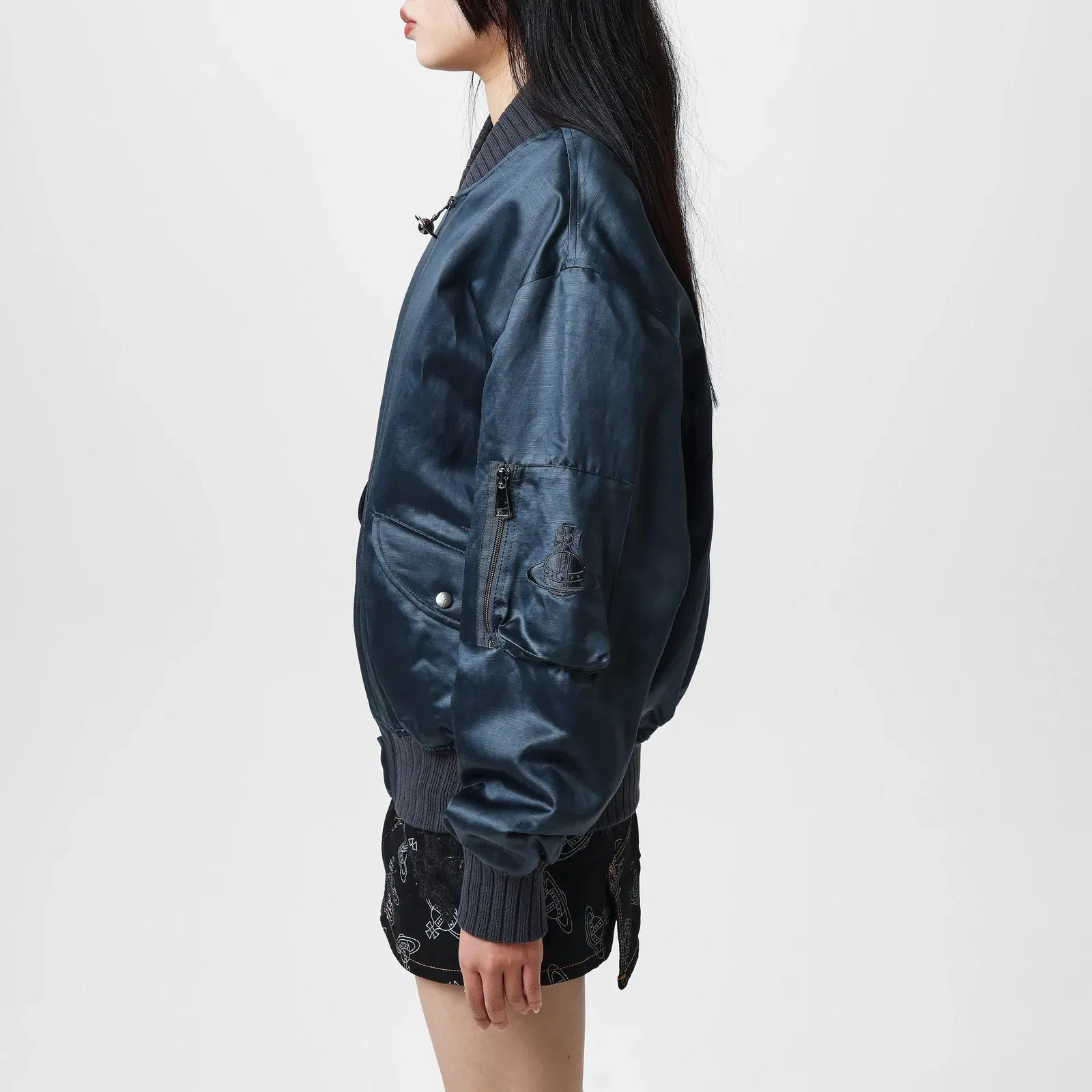 Linen Blend Long Sleeve Parka