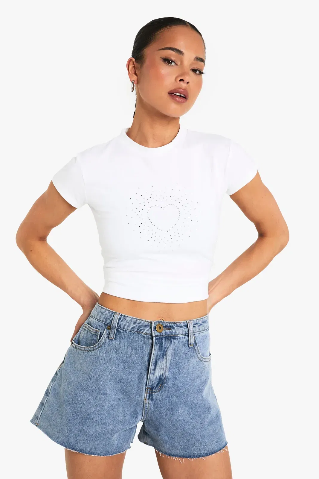 Heart Hotfix Printed Baby T-shirt