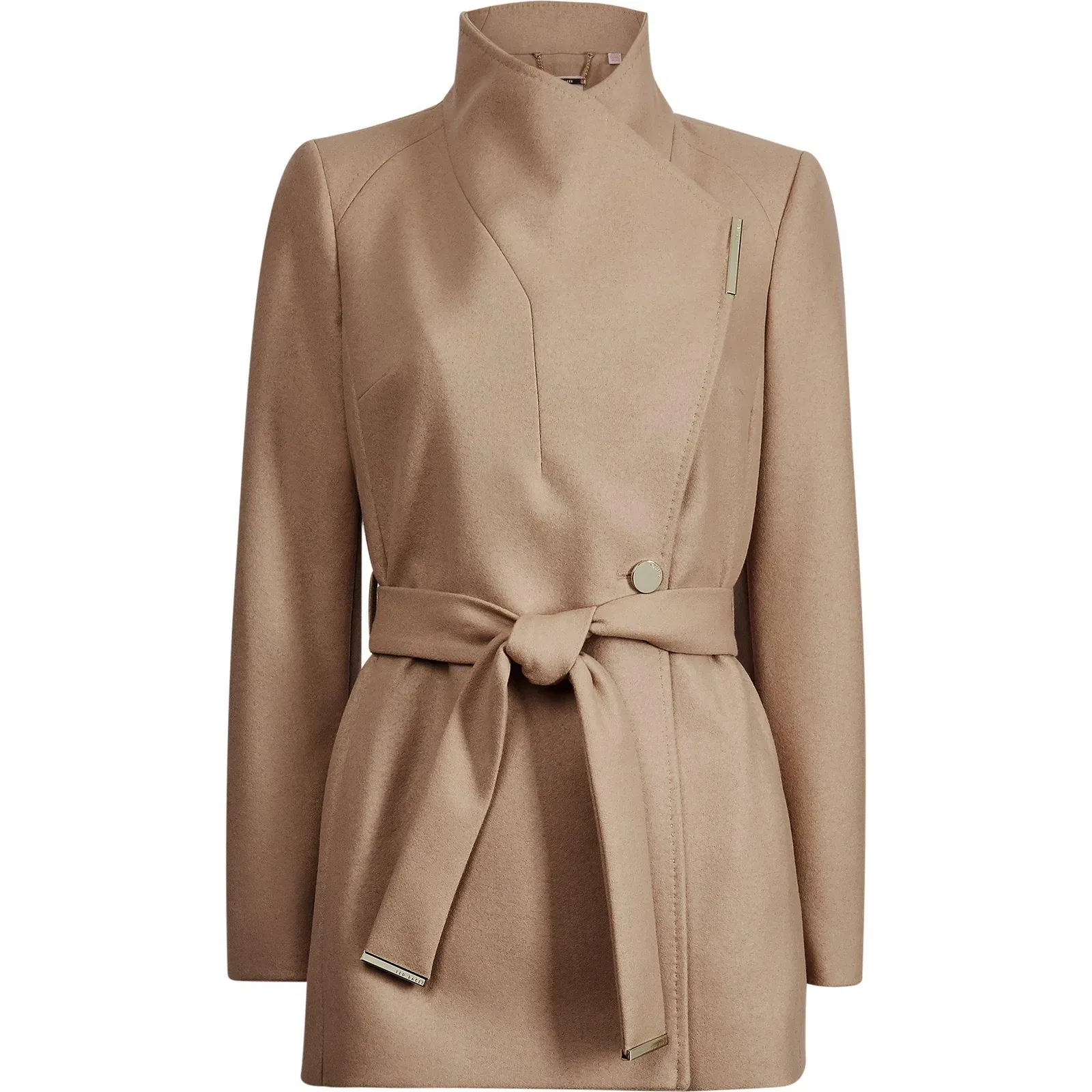 Wool Short Belted Overcoat