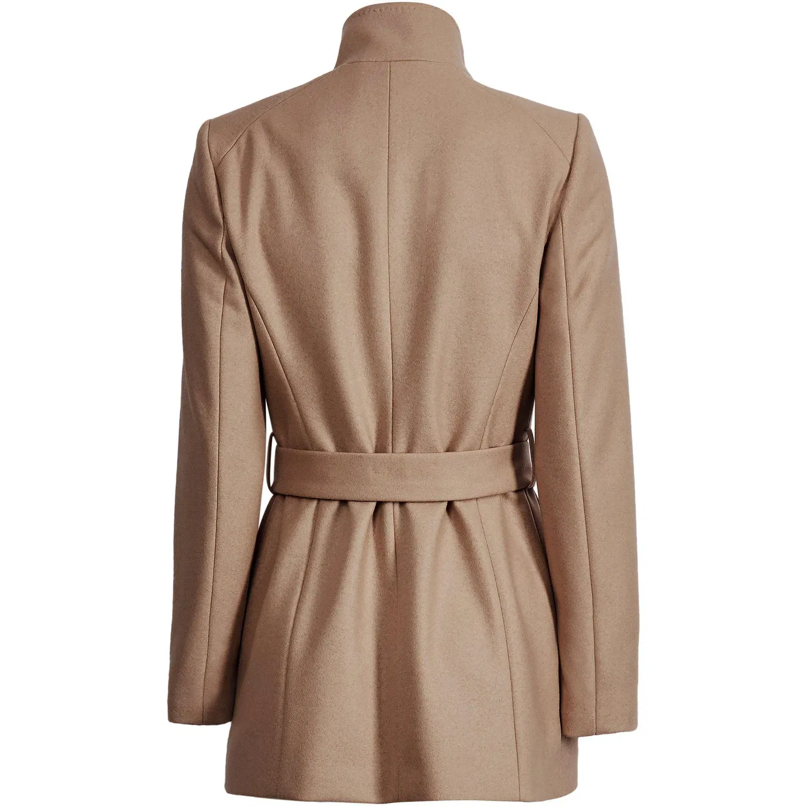 Wool Short Belted Overcoat