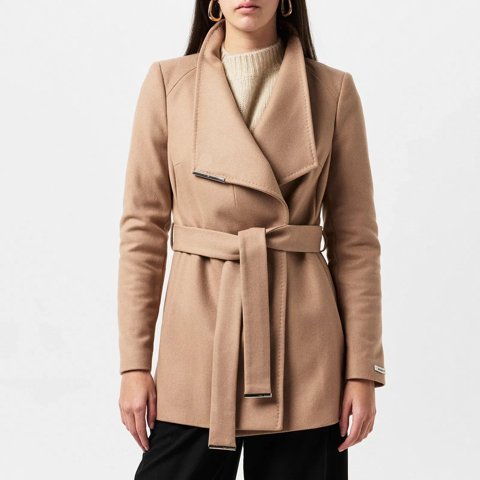 Wool Short Belted Overcoat