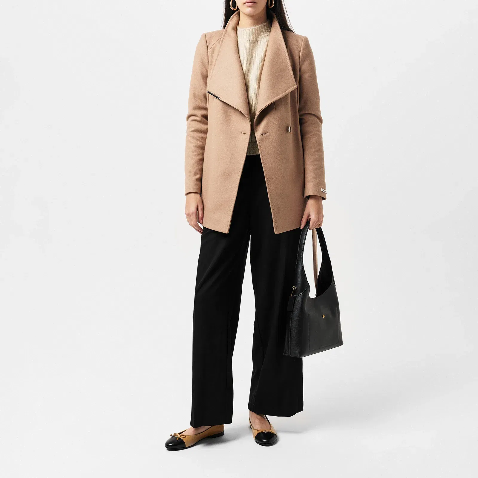 Wool Short Belted Overcoat