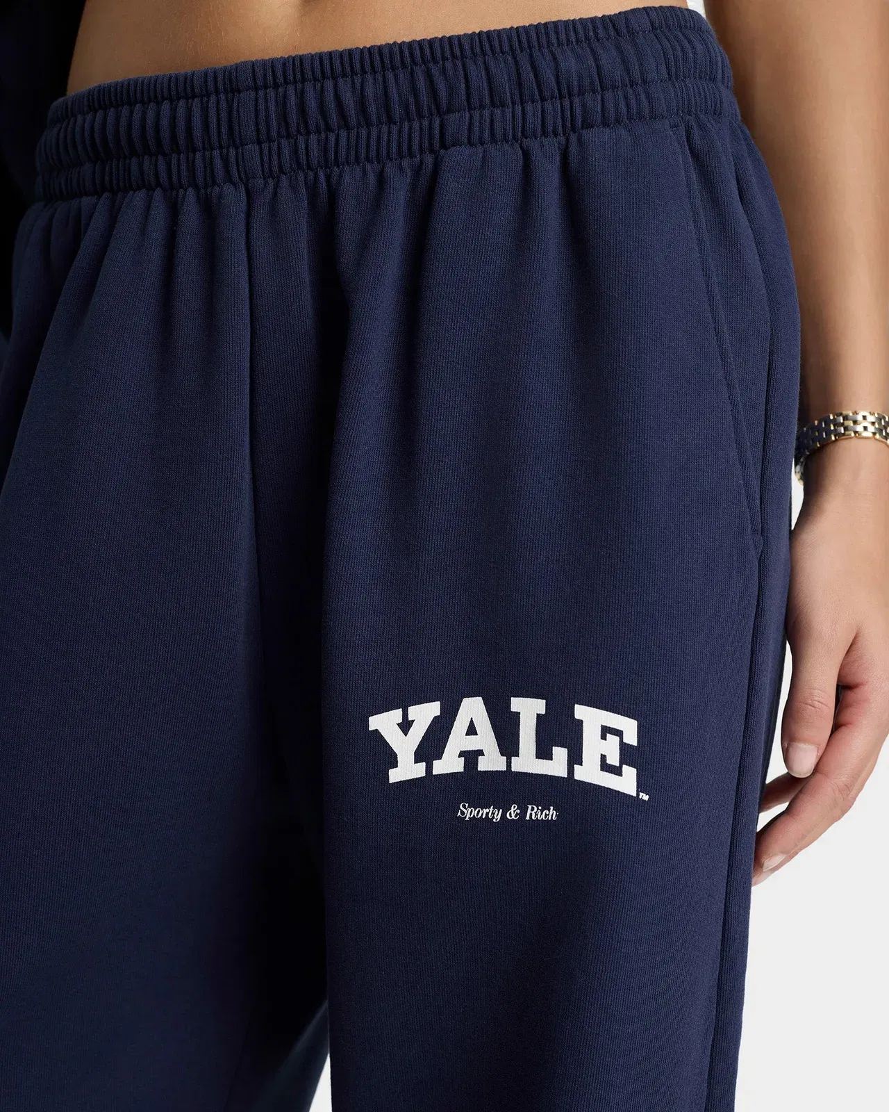 Yale Classic Wide Sweatpant - Navy/White