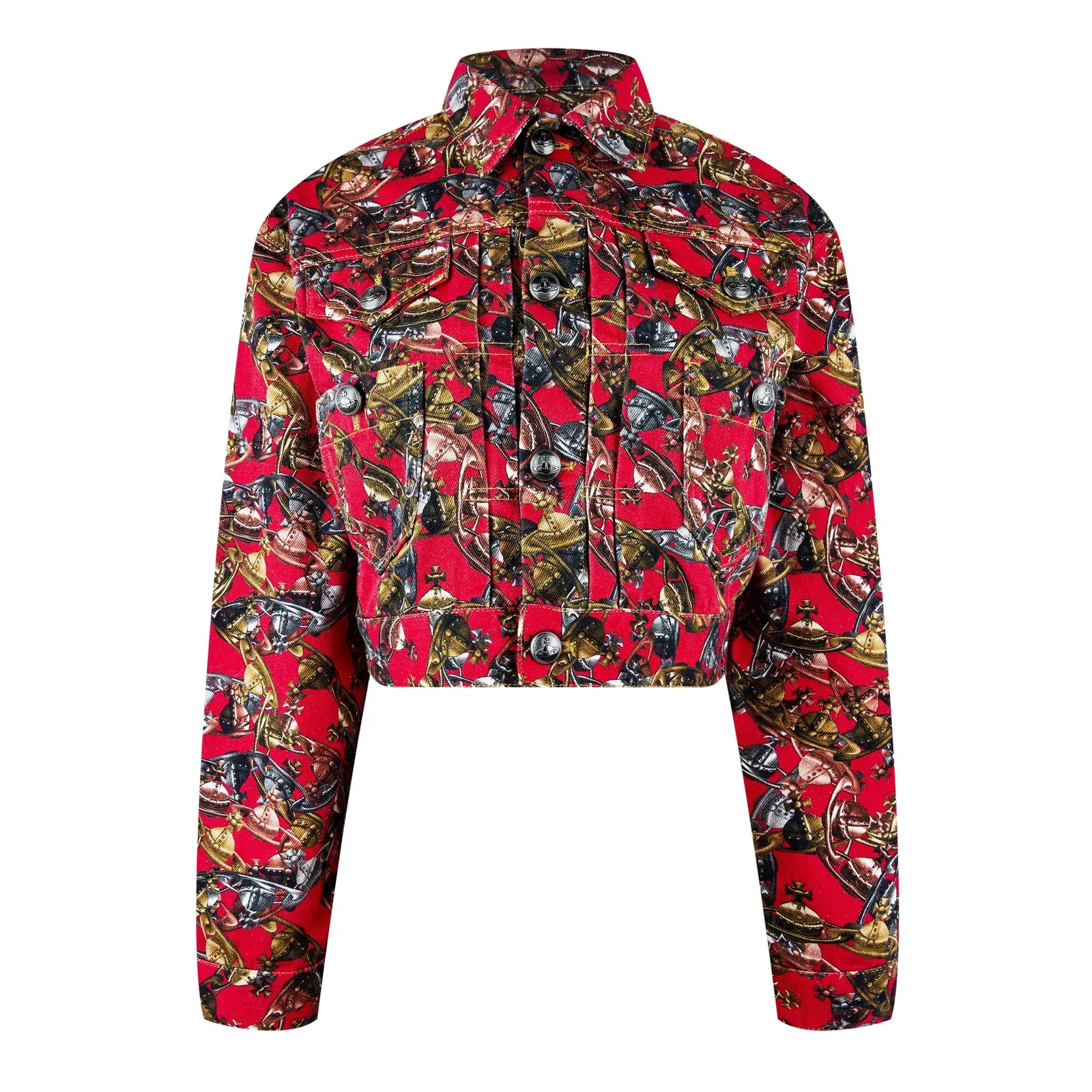 Cropped Marlene Cotton Long Sleeve Denim Jacket