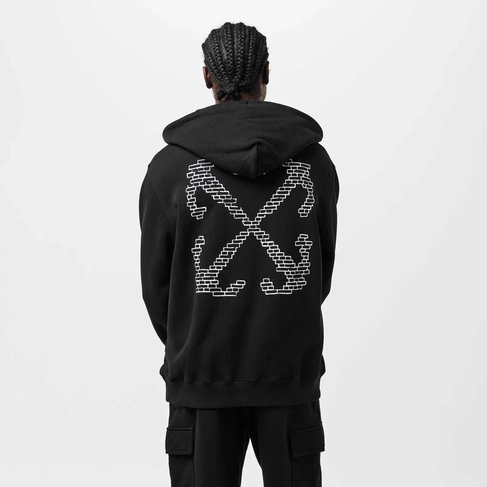 Brick Arrows Jersey Fleece Long Sleeve Slim Fit Hoodie
