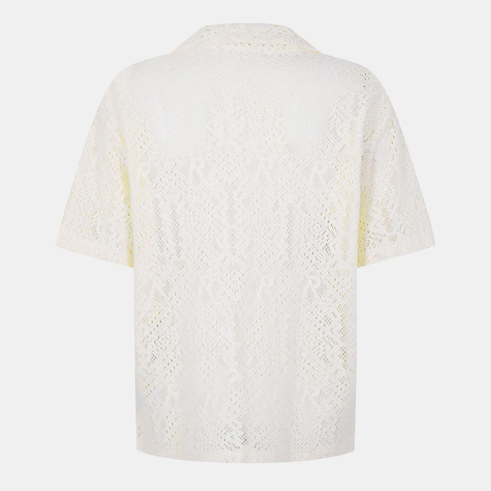 Rep All Over Crochet Cotton Short Sleeve Shirt