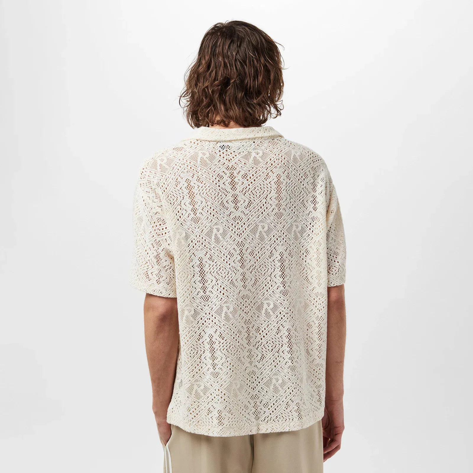 Rep All Over Crochet Cotton Short Sleeve Shirt