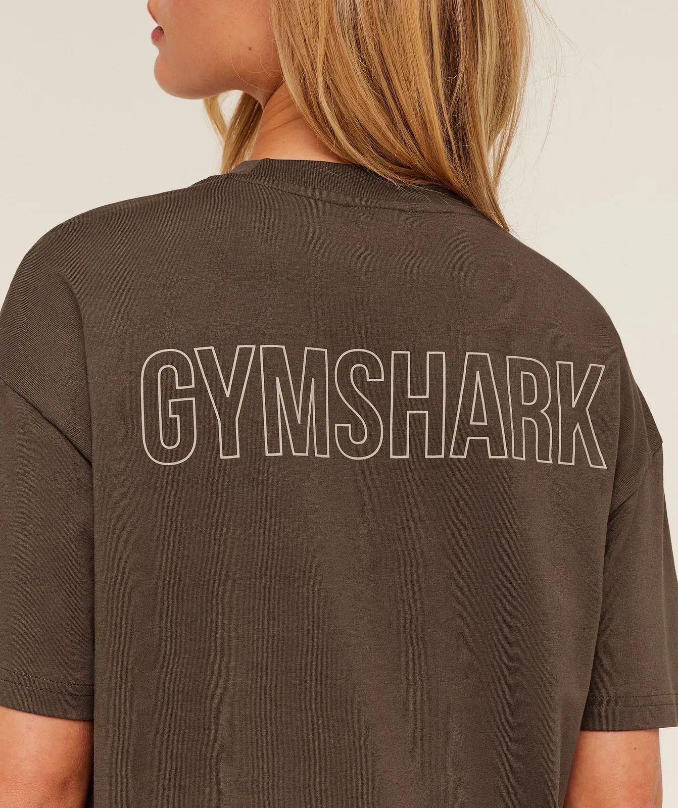 Gymshark Trace Graphic Oversized T-Shirt - Archive Brown