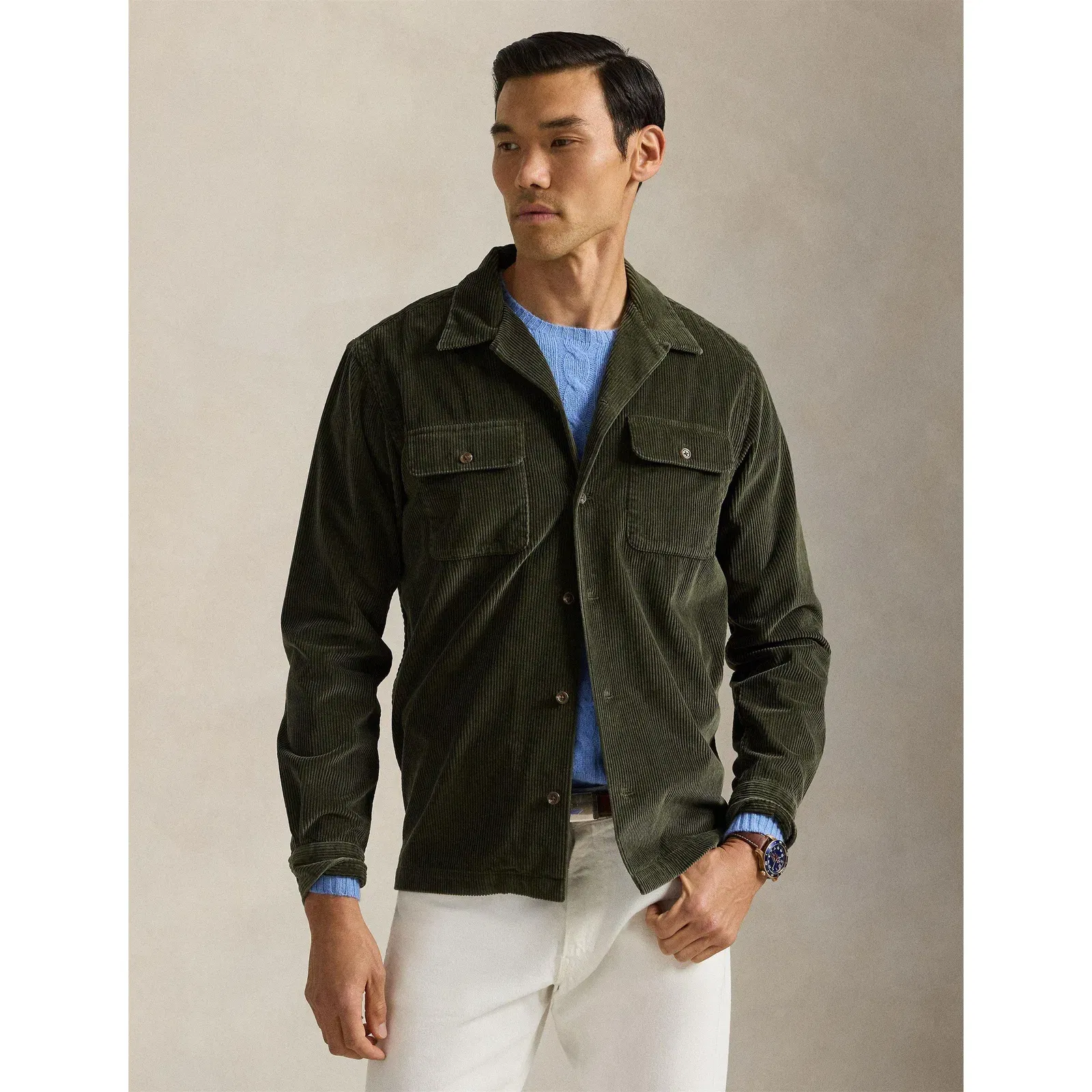 Wide-Wale Cord Overshirt