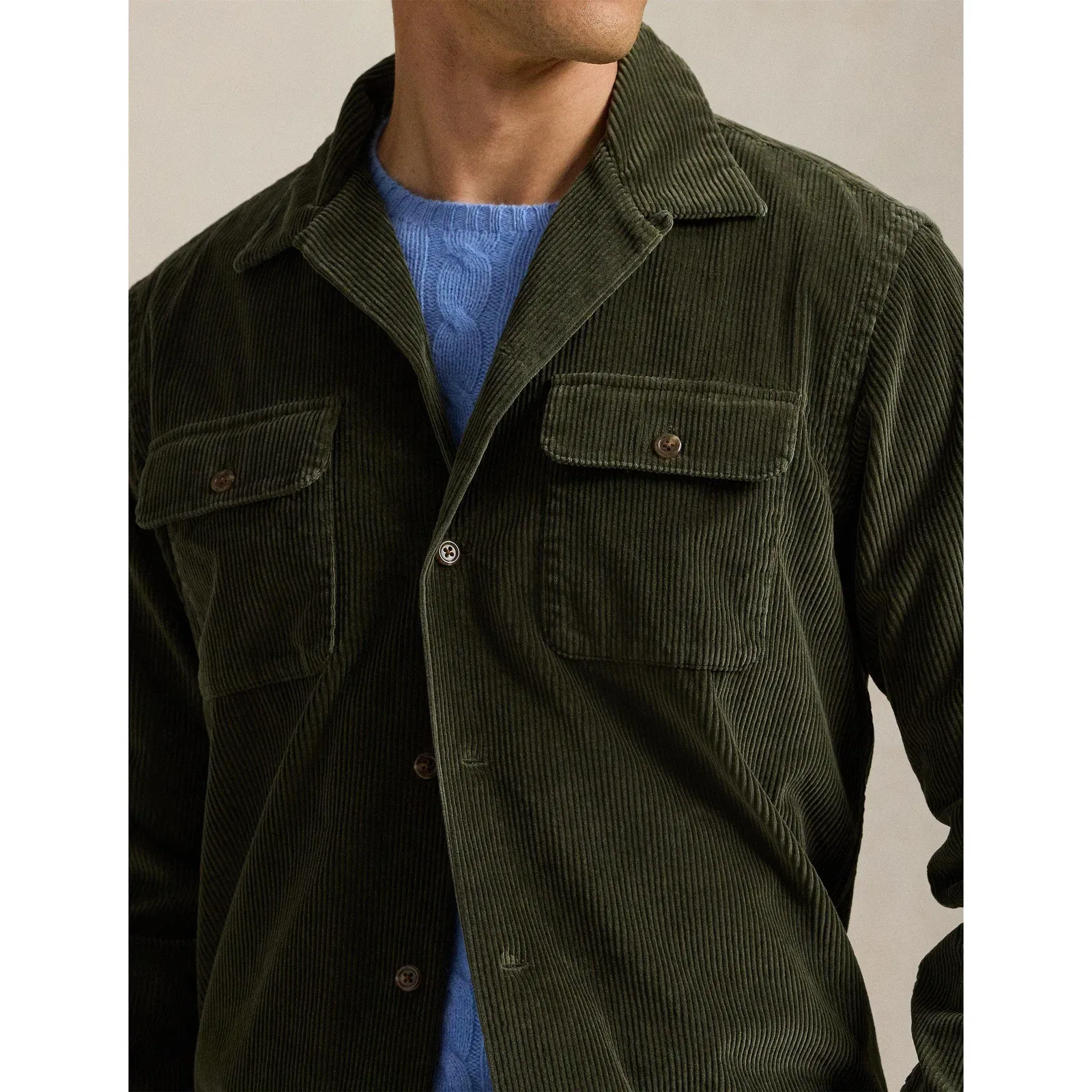 Wide-Wale Cord Overshirt