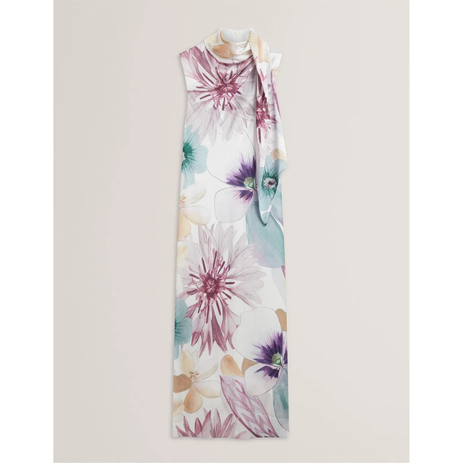 Tie Midi Slinky Dress