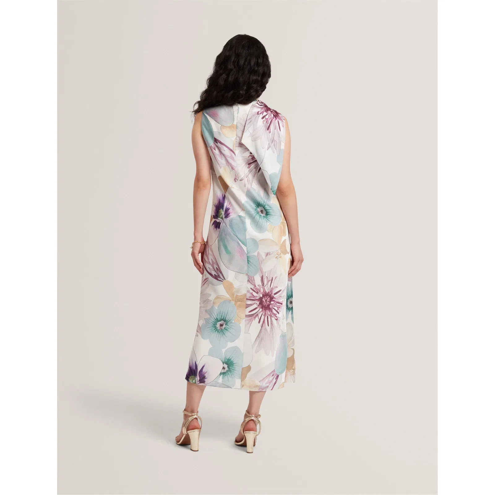 Tie Midi Slinky Dress