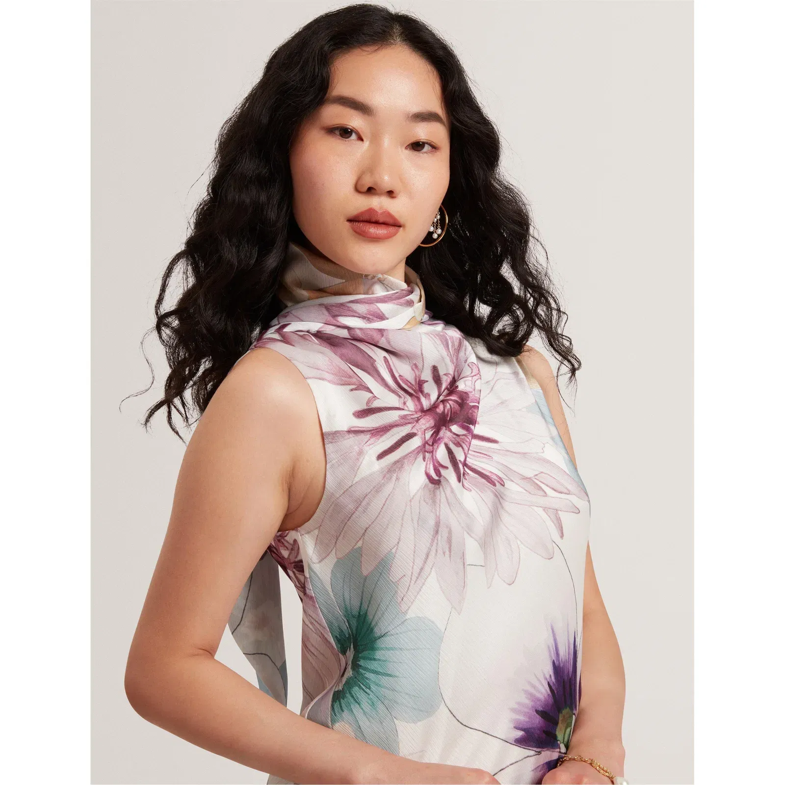 Tie Midi Slinky Dress