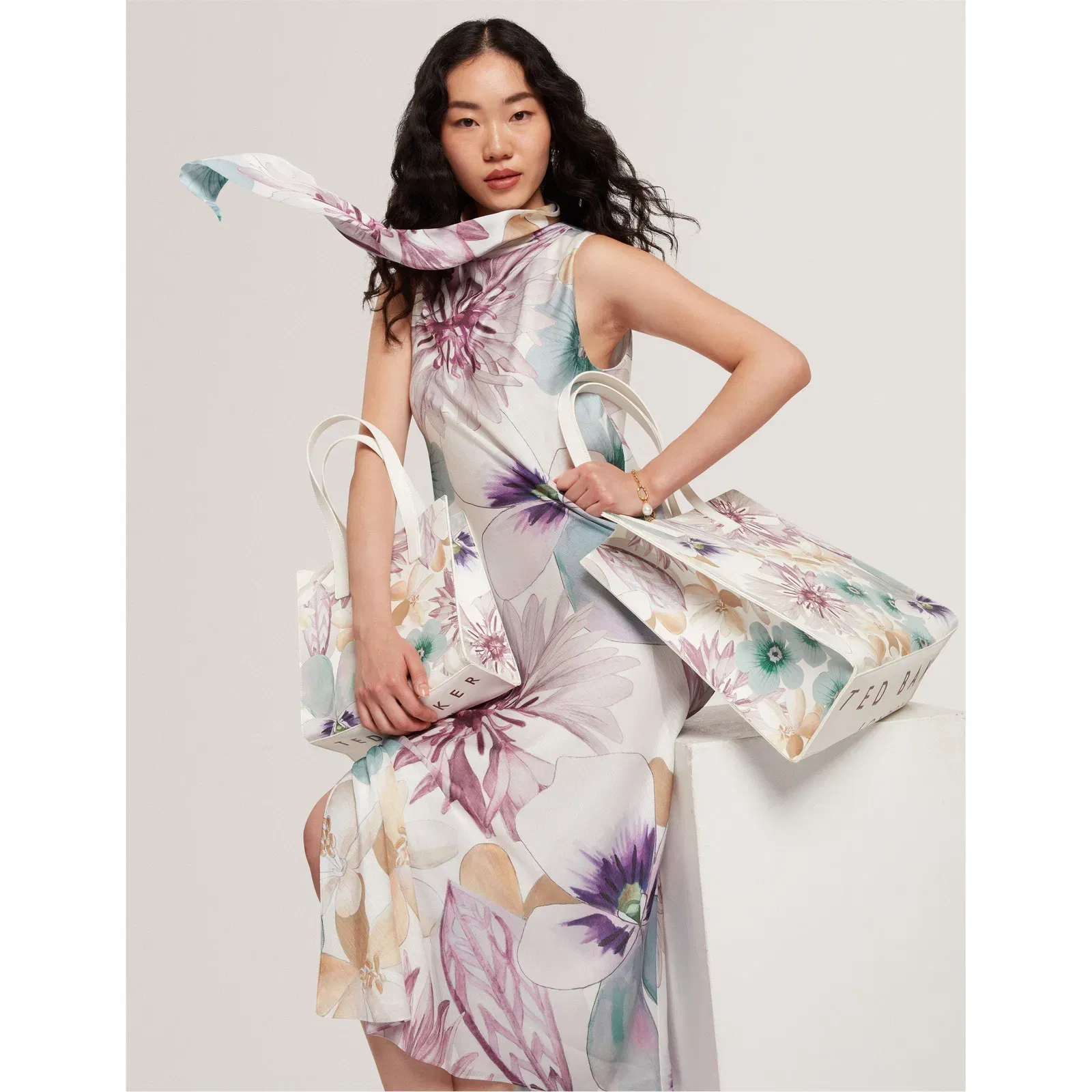 Tie Midi Slinky Dress