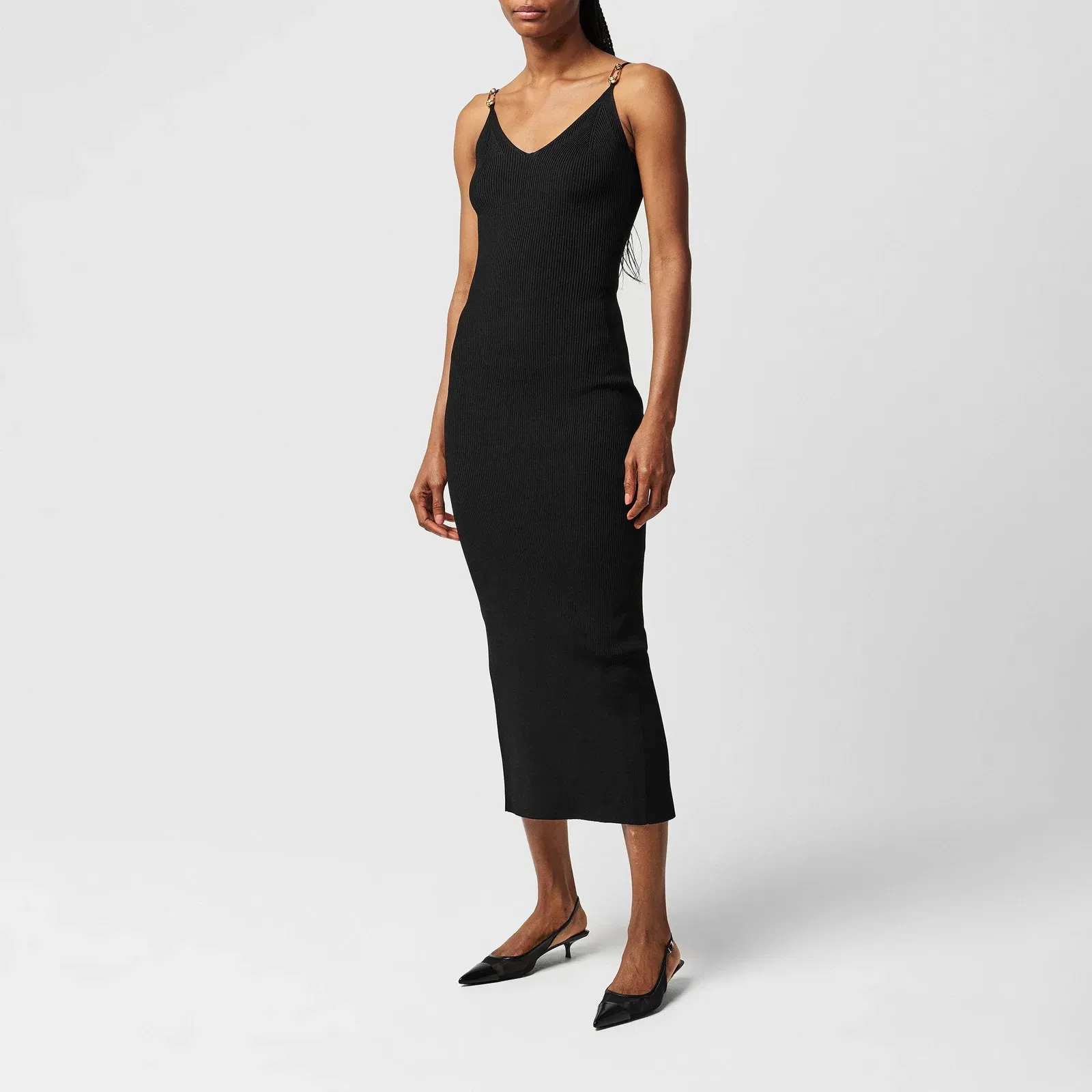 Embellished Stretch-Jersey Midi Dress