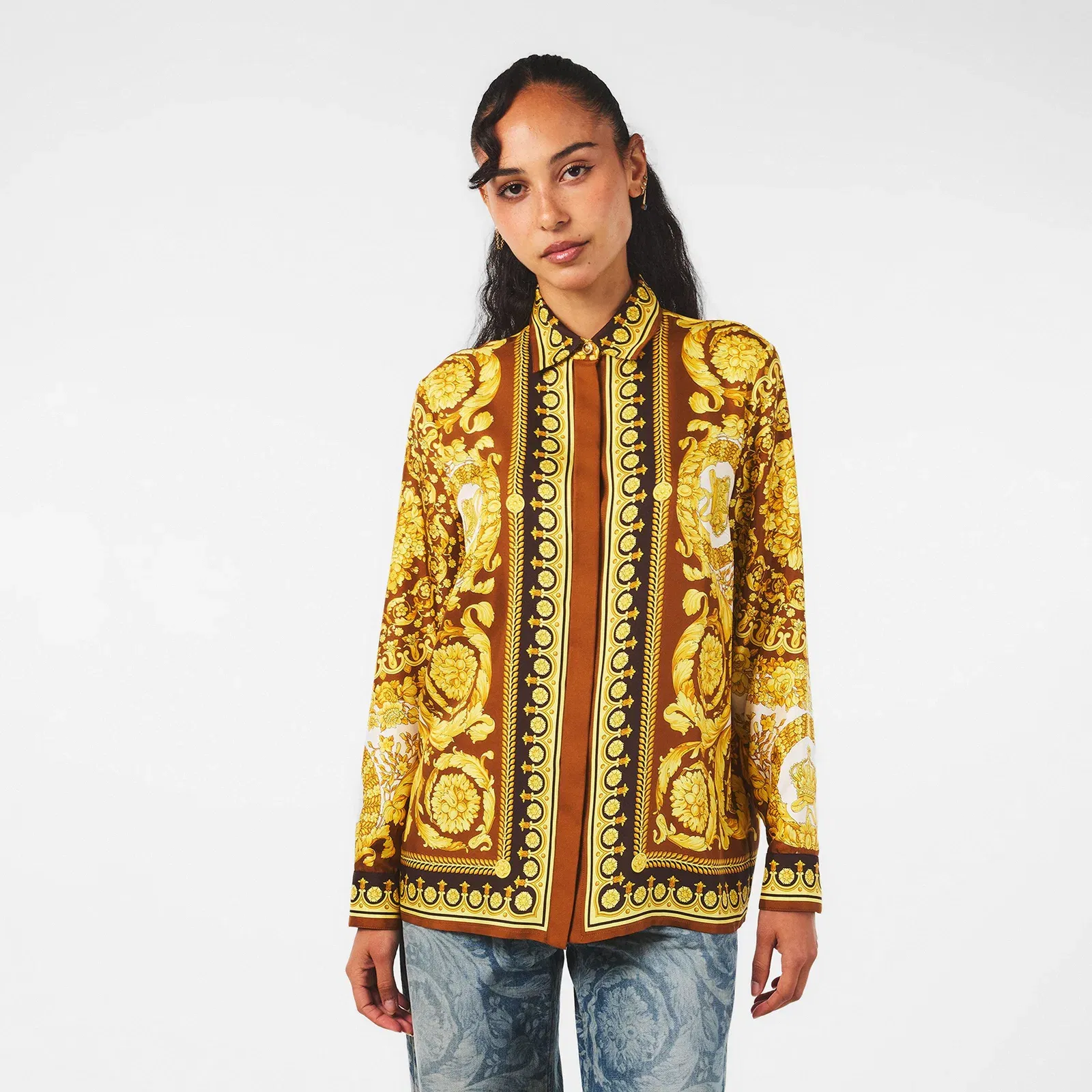 Long Sleeve Patterned Shirt