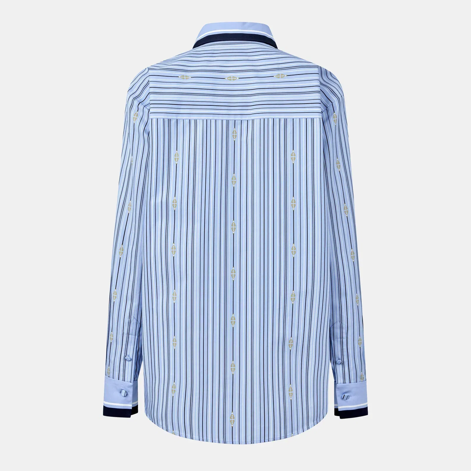 Horsebit Striped Cotton Shirt