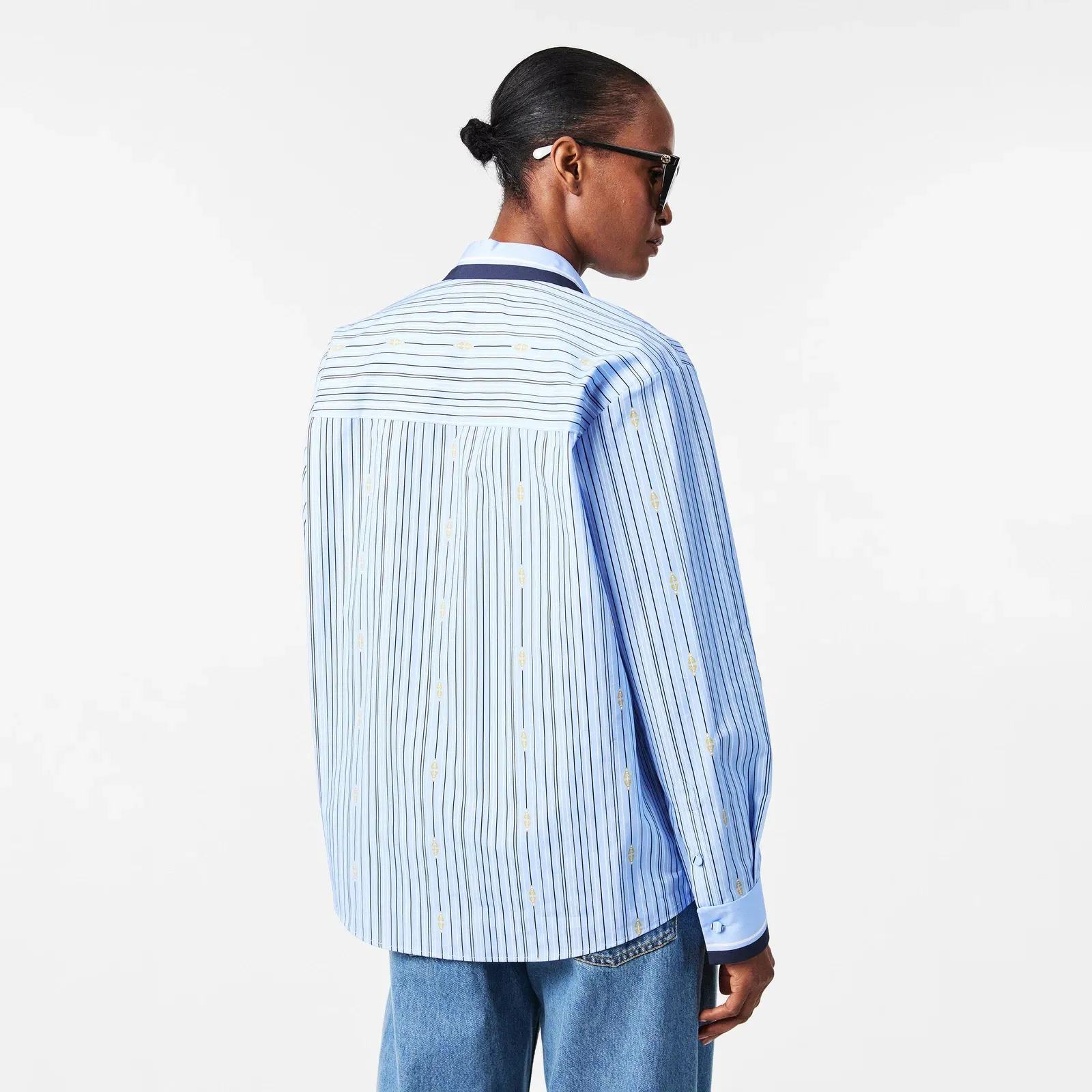 Horsebit Striped Cotton Shirt