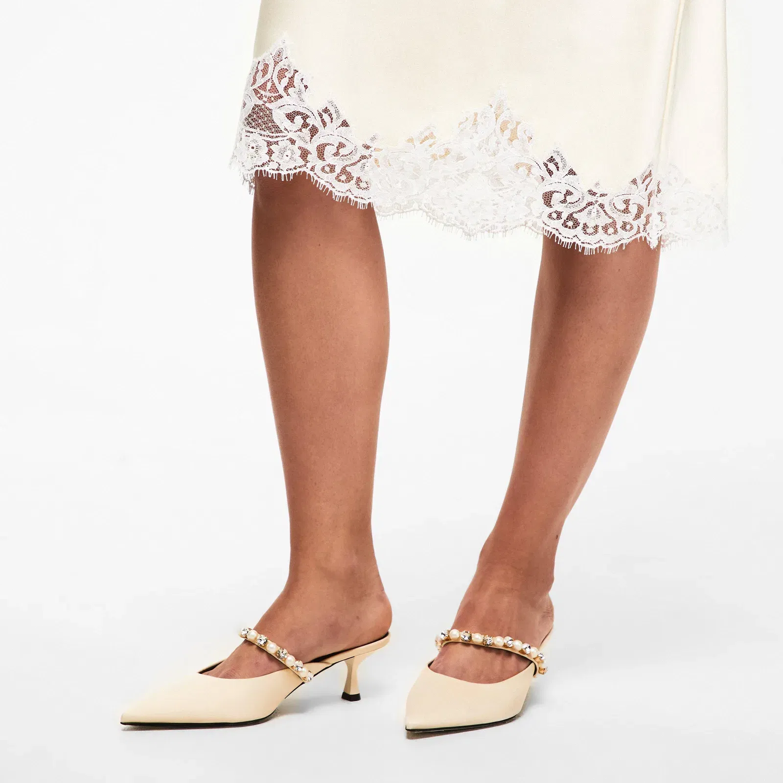 Elsa Stn Heeled Mule