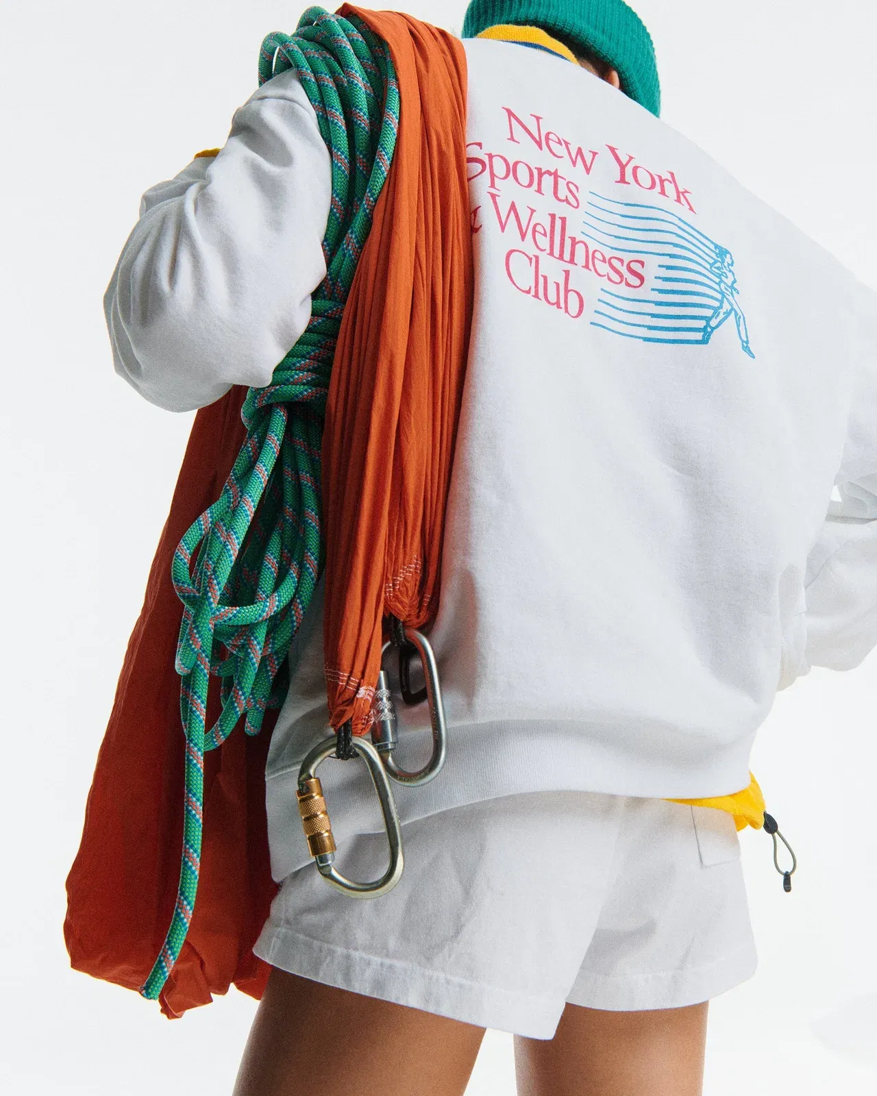 NY Motion Crewneck - White/Berry/Azure