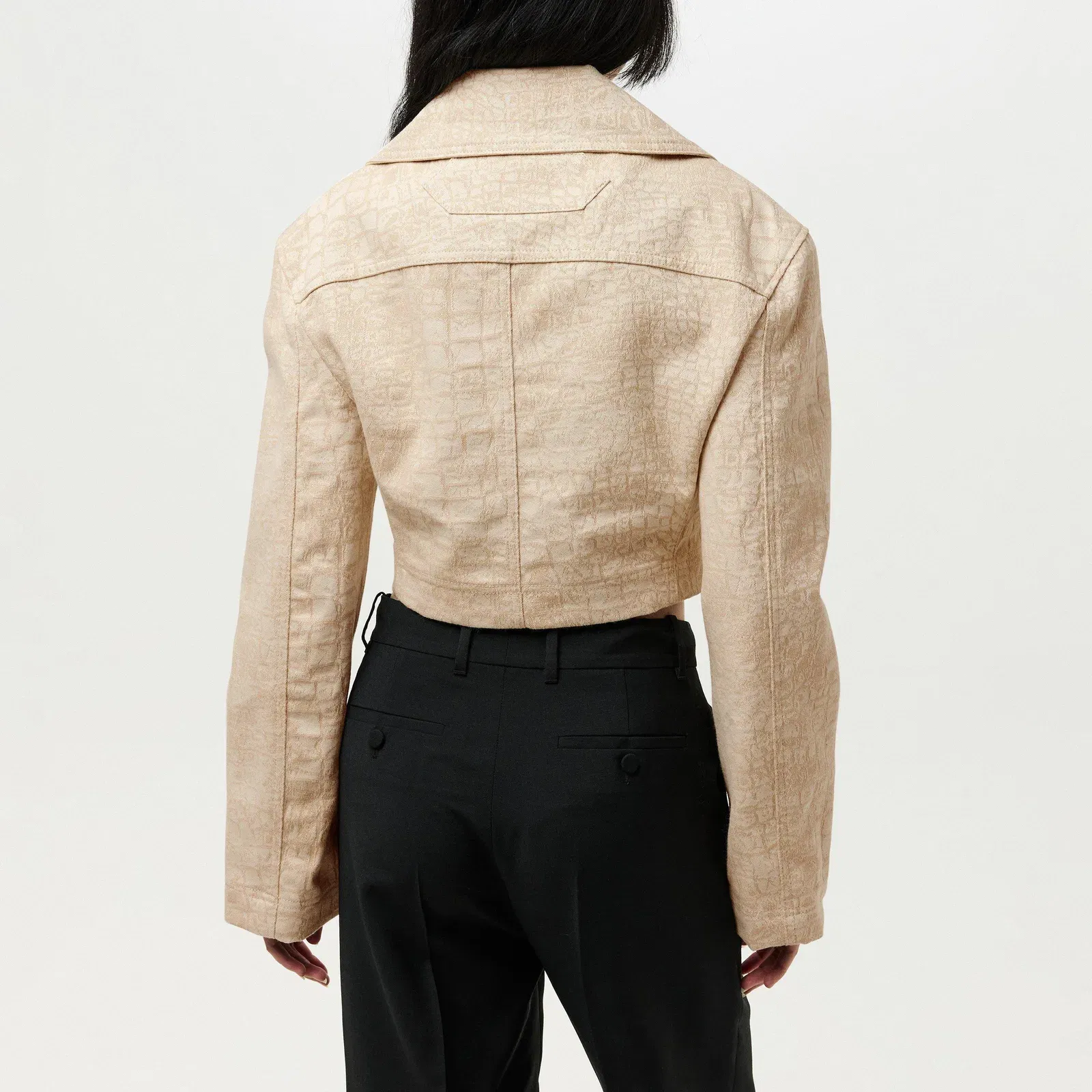 Marino De Nimes Cotton Cropped Long Sleeve Jacket