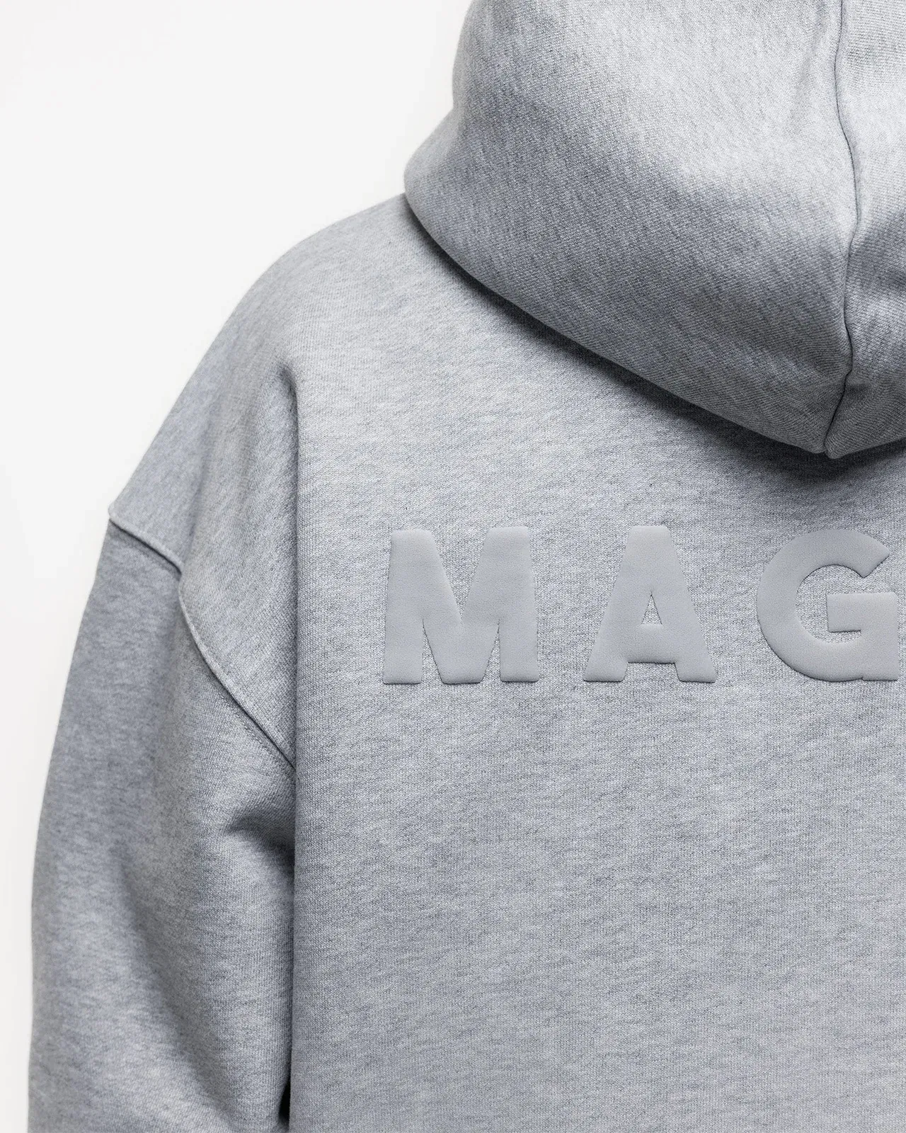 Magiri Core Puff Printed Hoodie in Grey