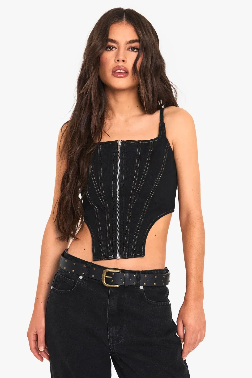 Contrast Stitch Corset