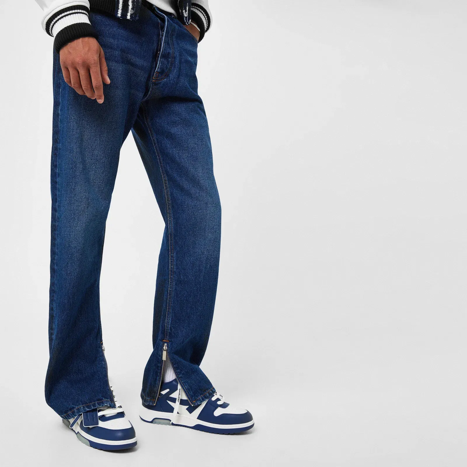 Zip Skate Mid Rise Straight Leg Jeans