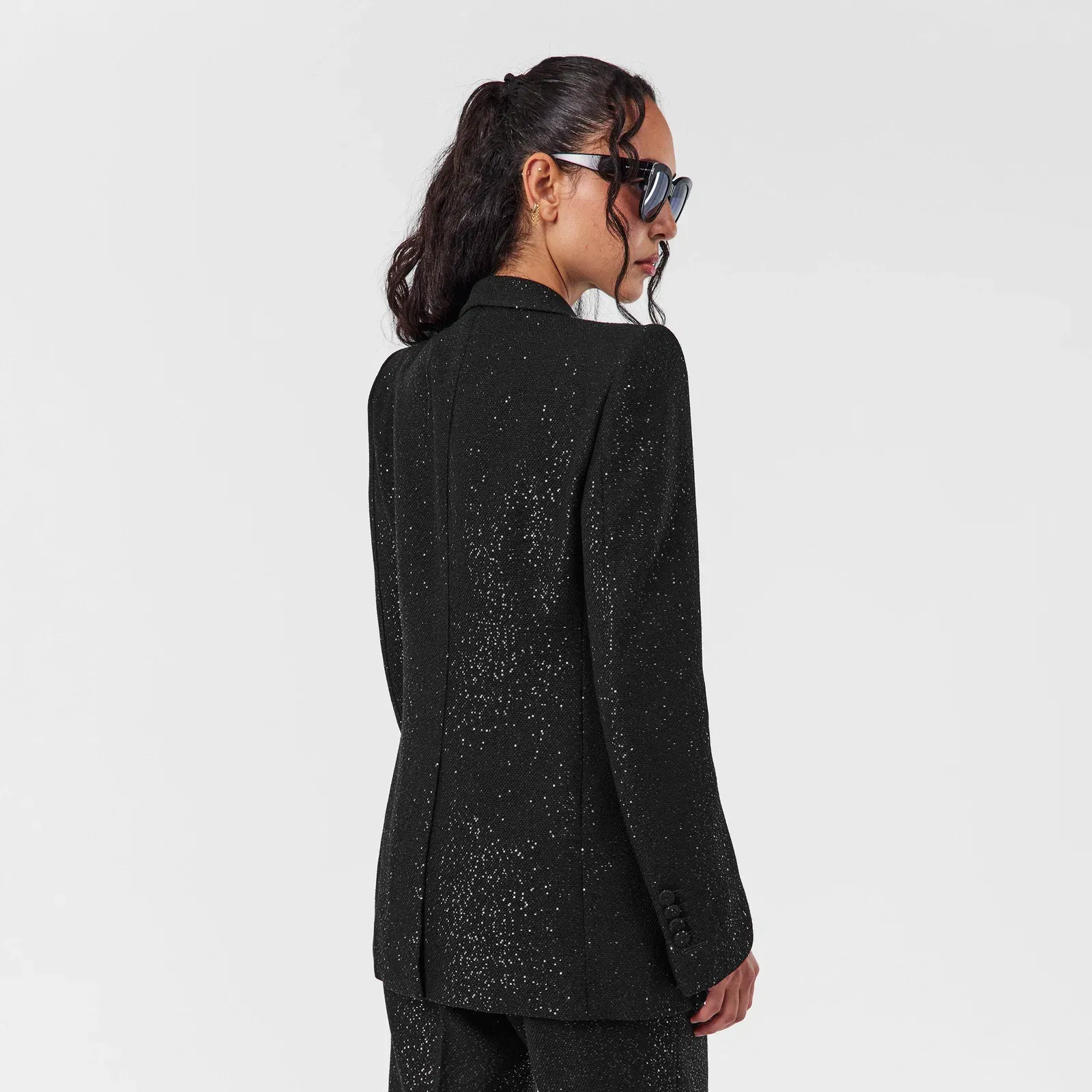 Sequin Long Sleeve Blazer