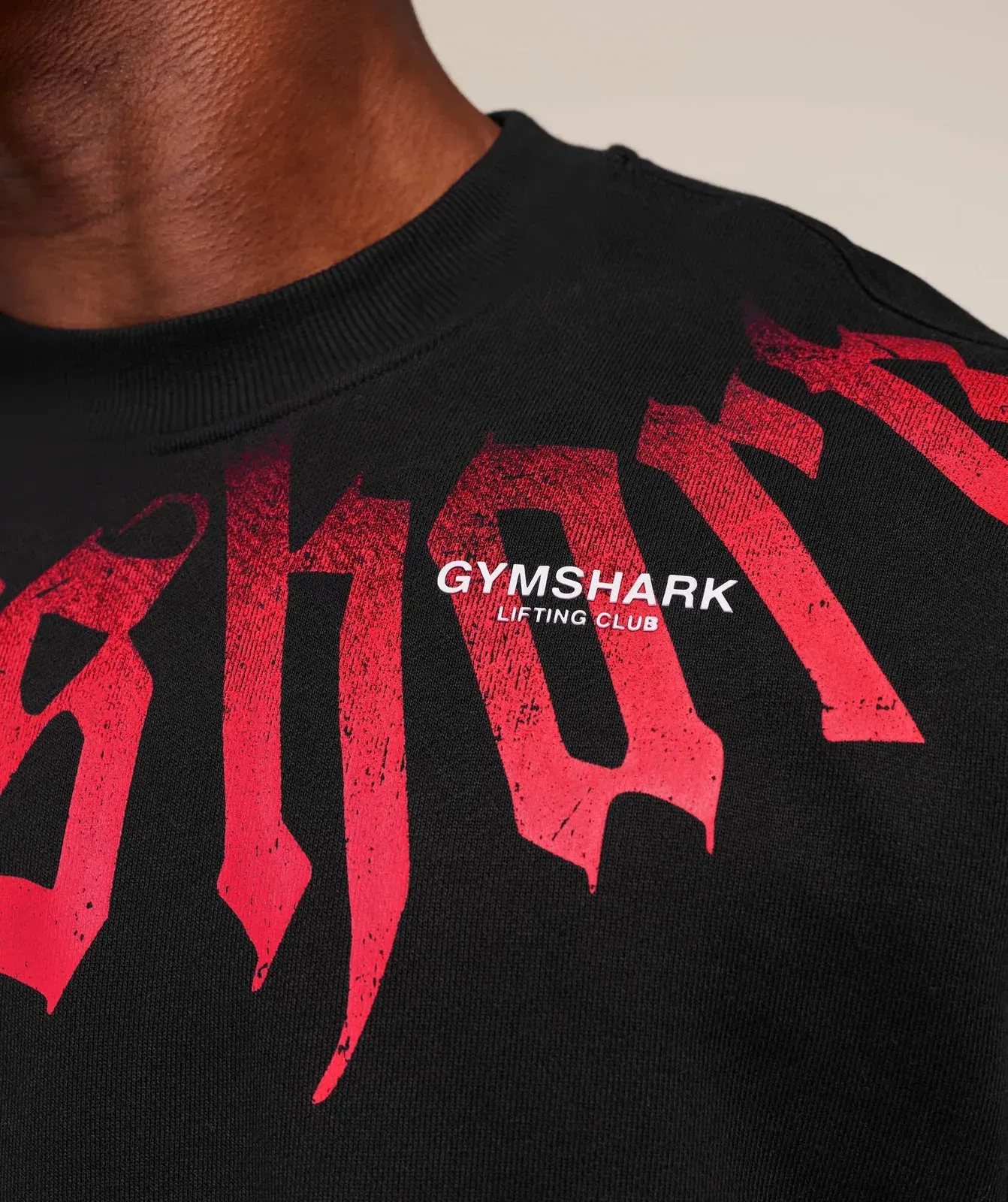 Gymshark Fade Graphic Crew - GS Black